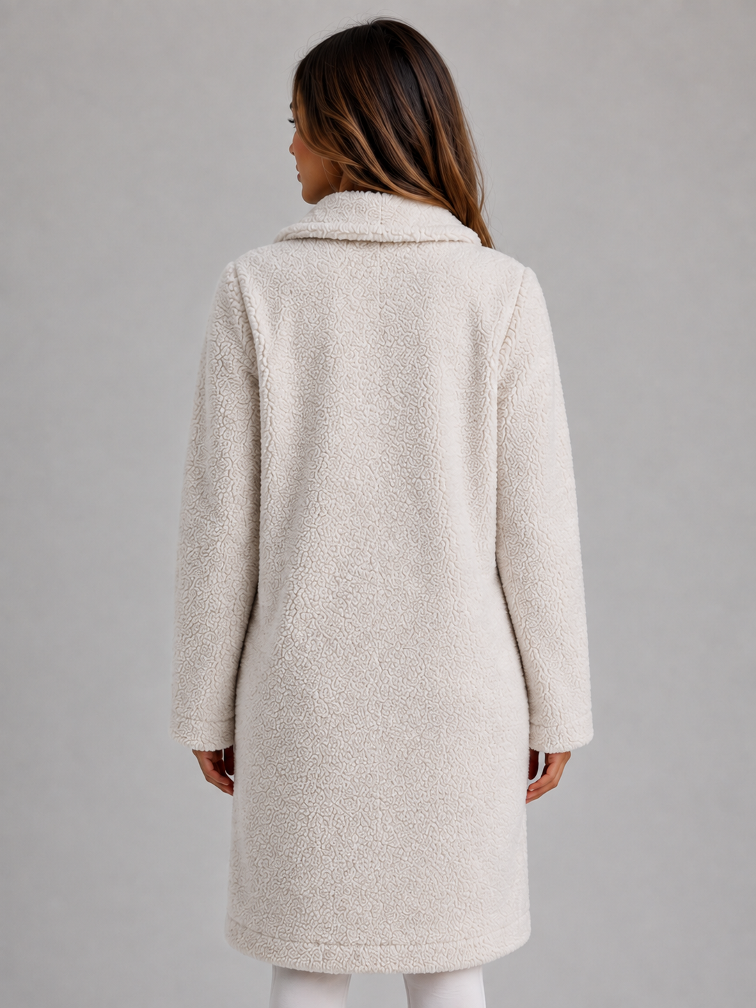Camille Longline Teddy Coat