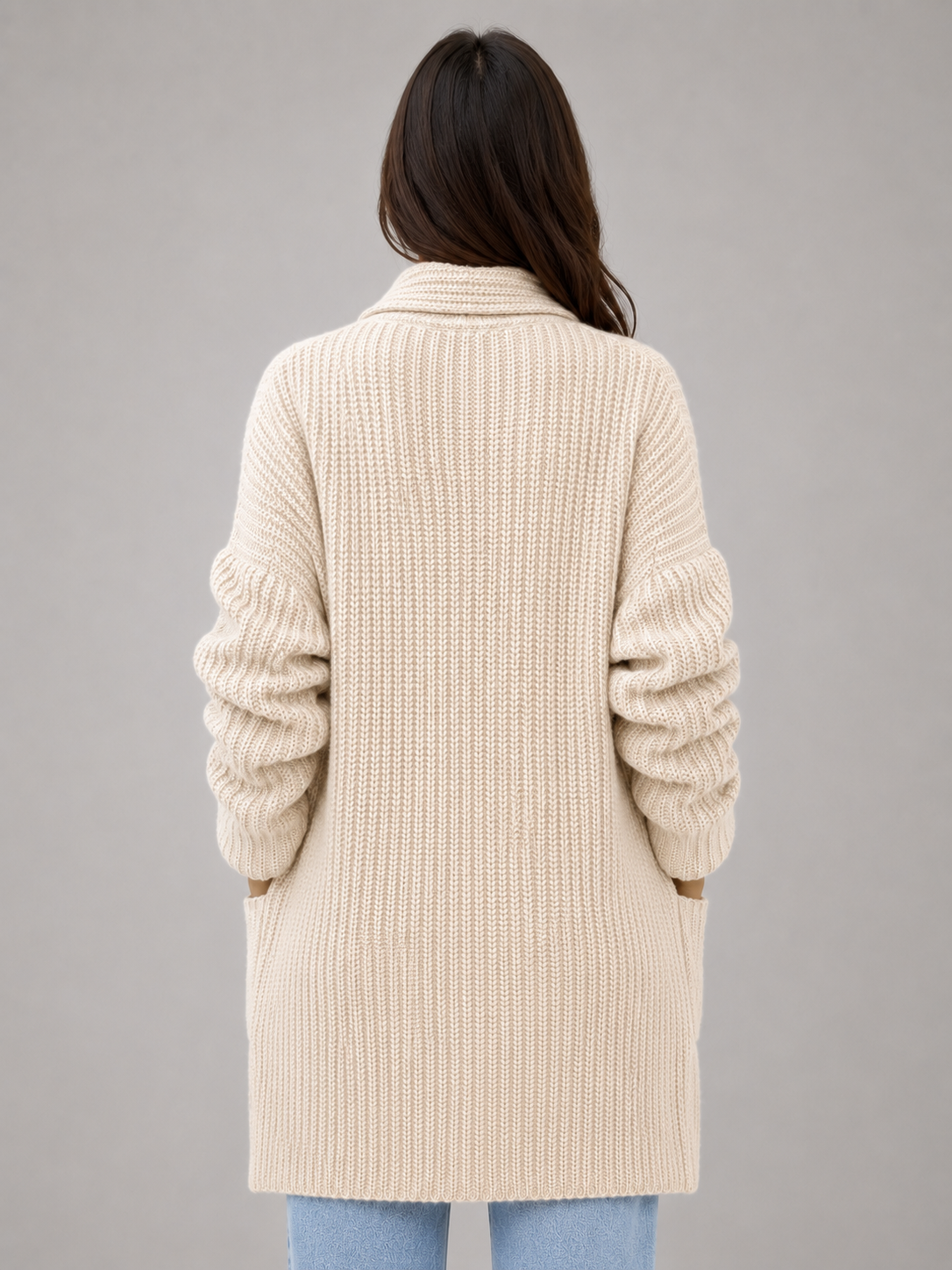 Women's Open Front Cardigan with Pockets