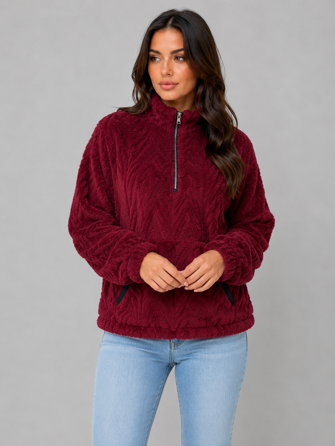 Sophie Plush Half-Zip Pullover