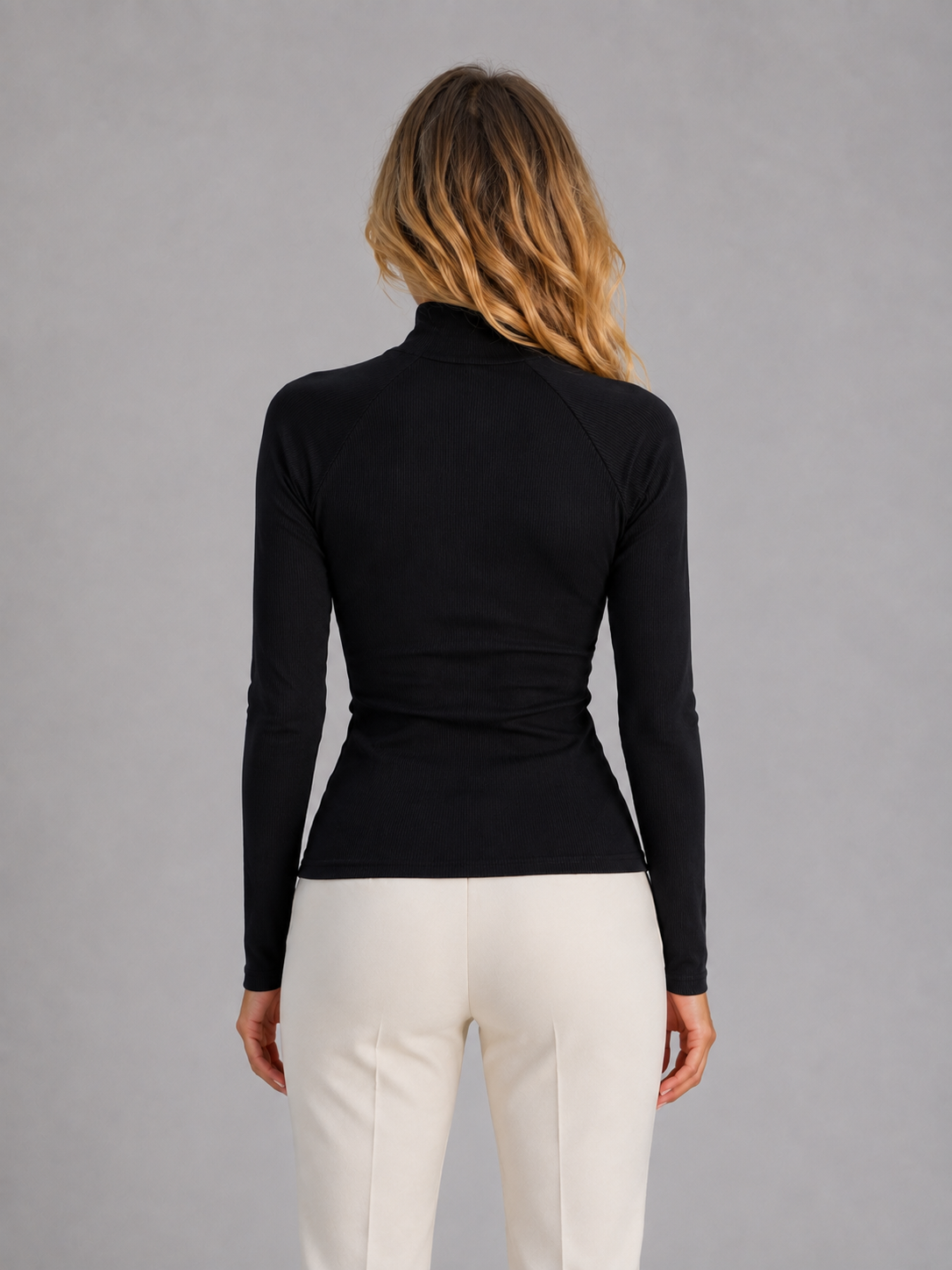 Elise Ribbed Half-Zip Top