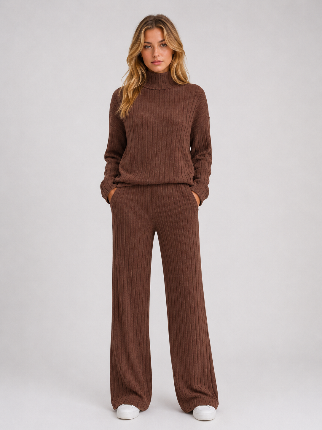 Noelle Ribbed Knit Lounge Set