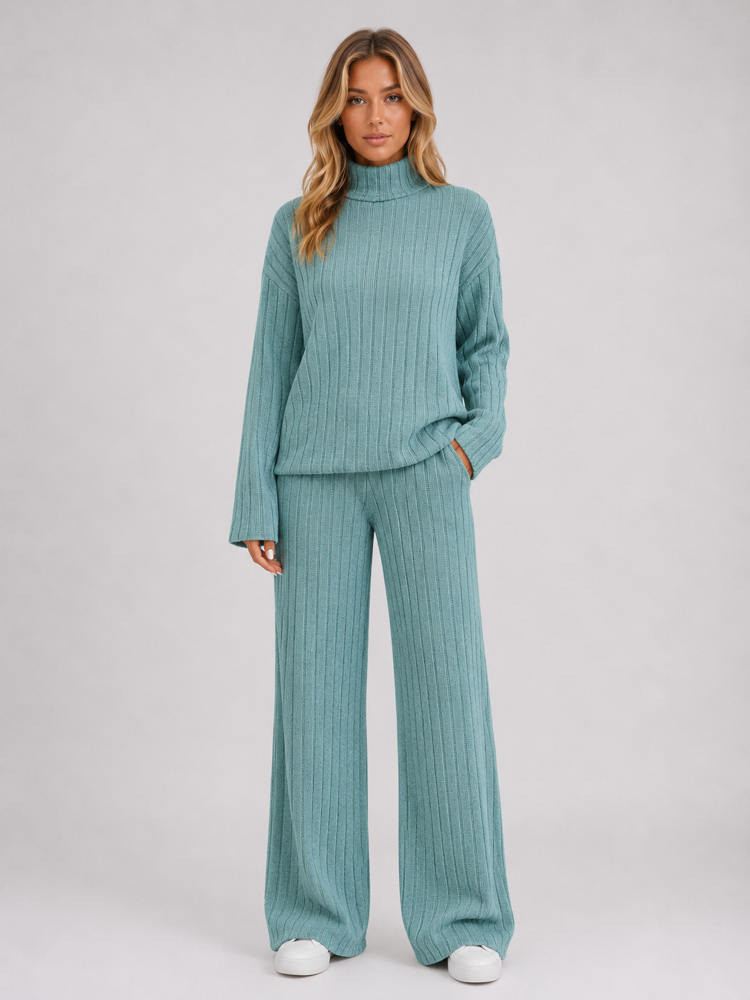 Noelle Ribbed Knit Lounge Set