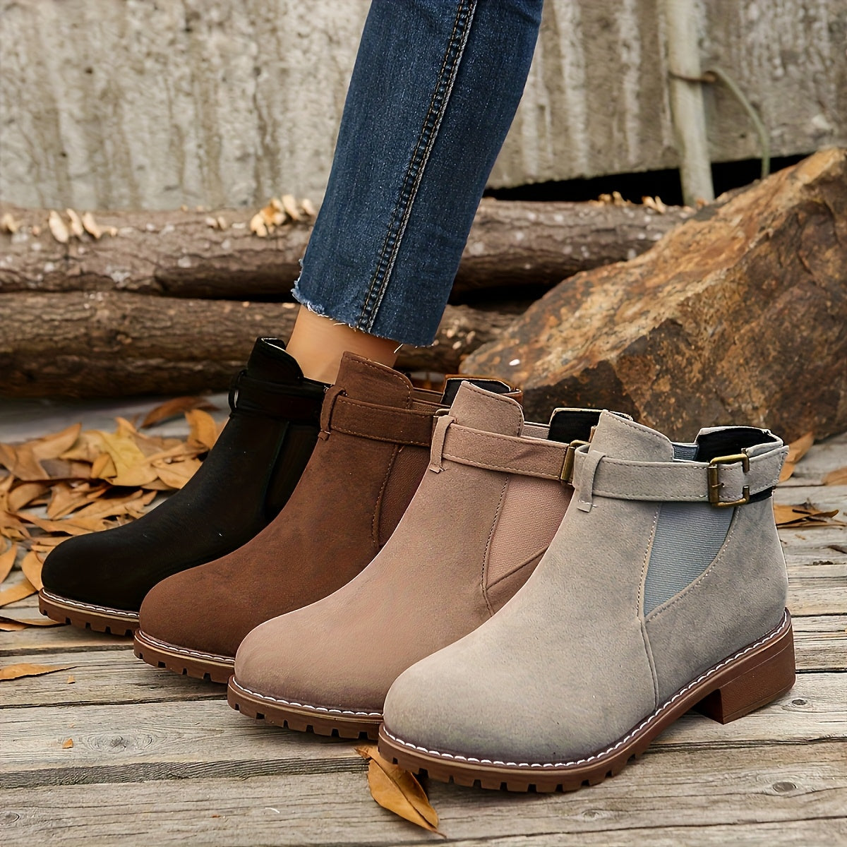 Sienna Buckle Chelsea Ankle Boots