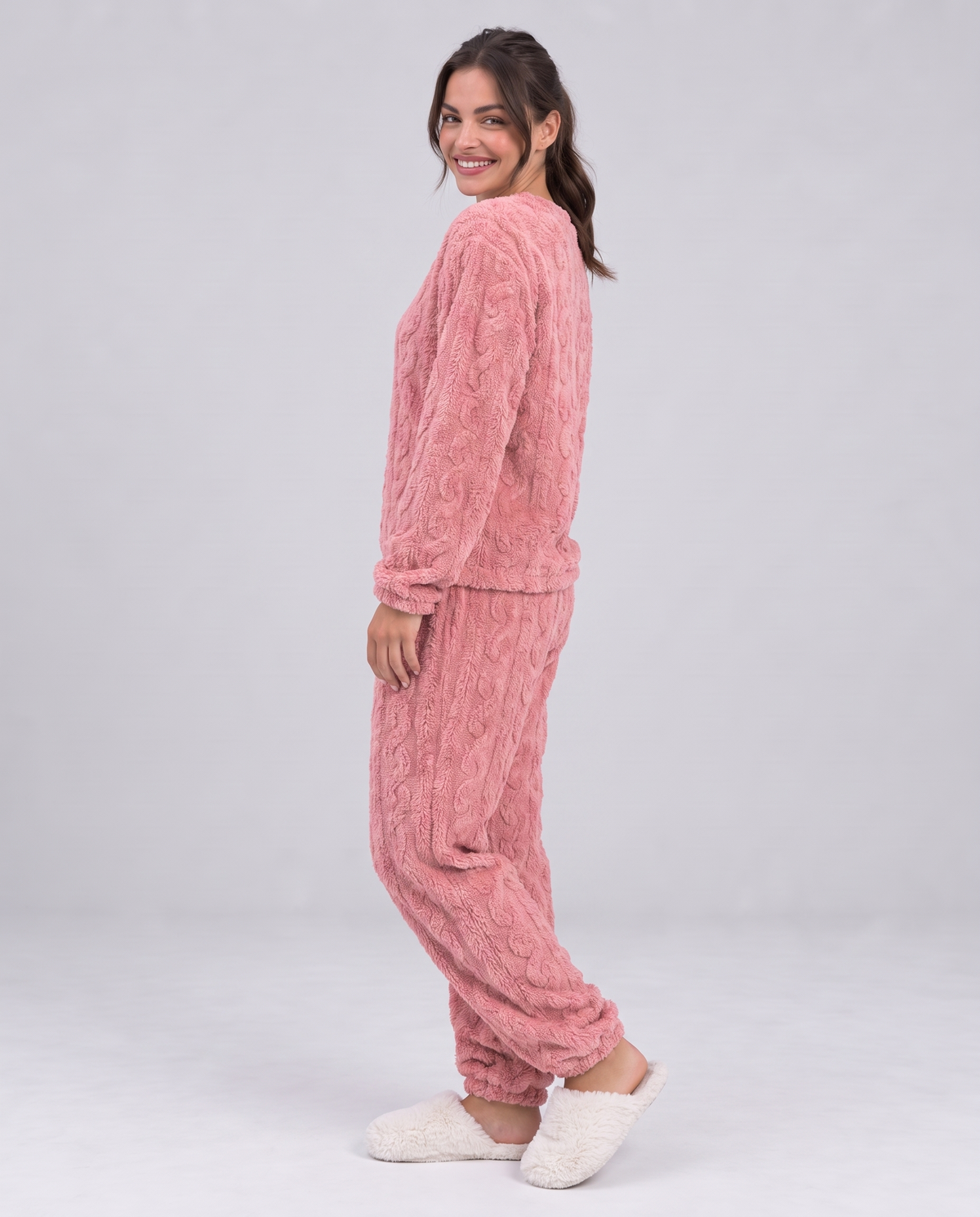 Pyjama Set – Olwen Thermal Fleece Cable Lounge Set