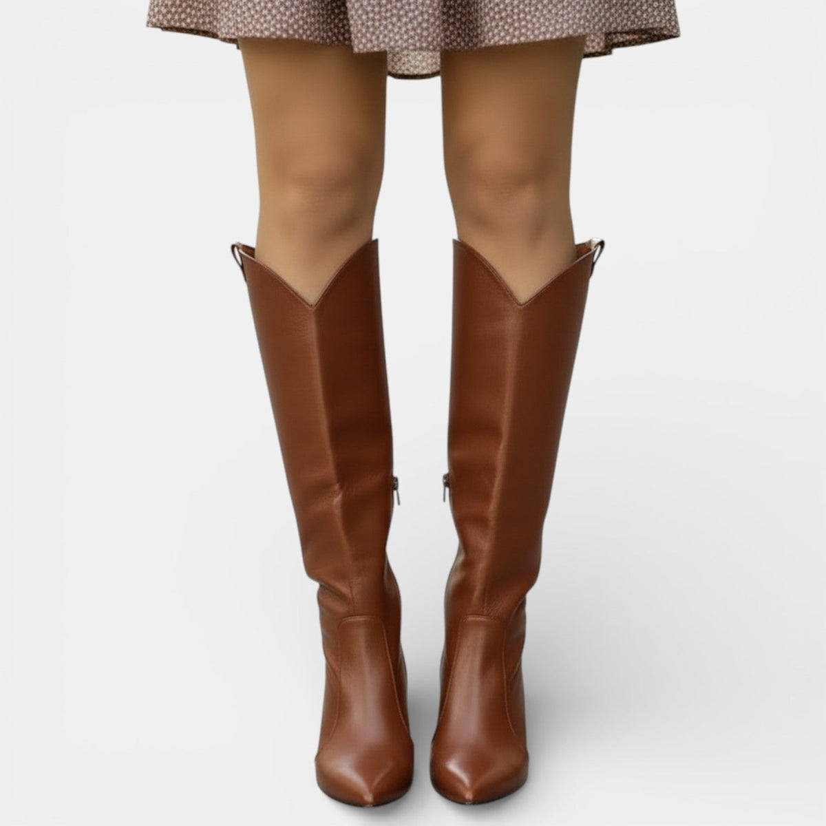 Valeria Mid-Calf Heeled Boots