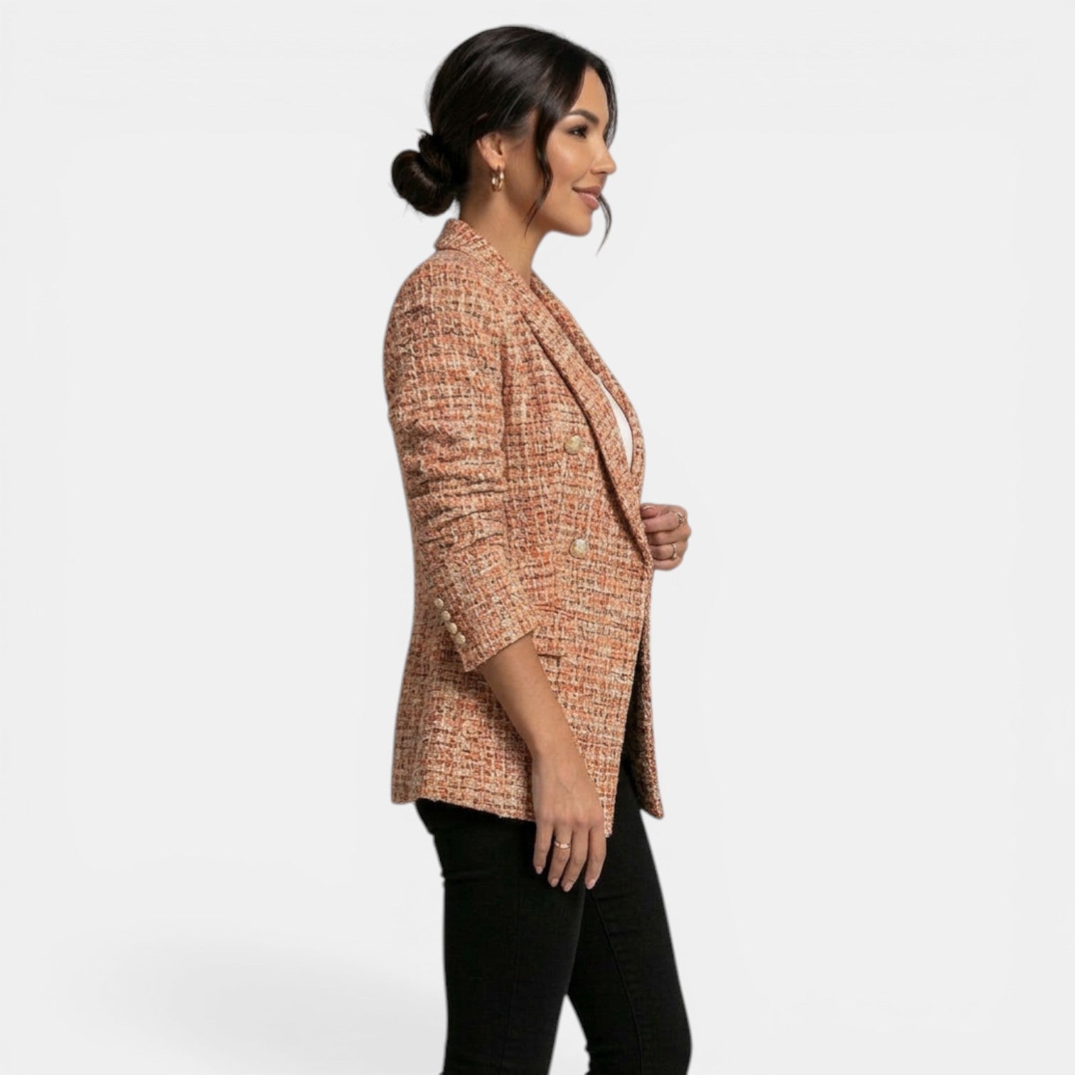 Vivienne Printed Double-Breasted Blazer