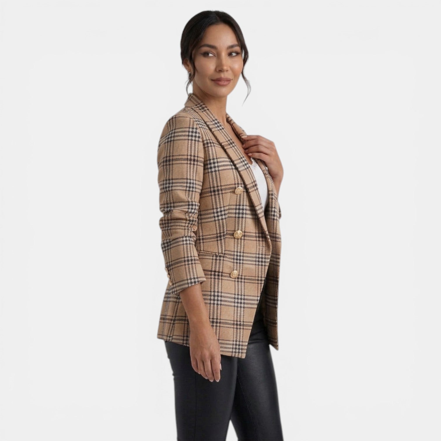 Vivienne Printed Double-Breasted Blazer