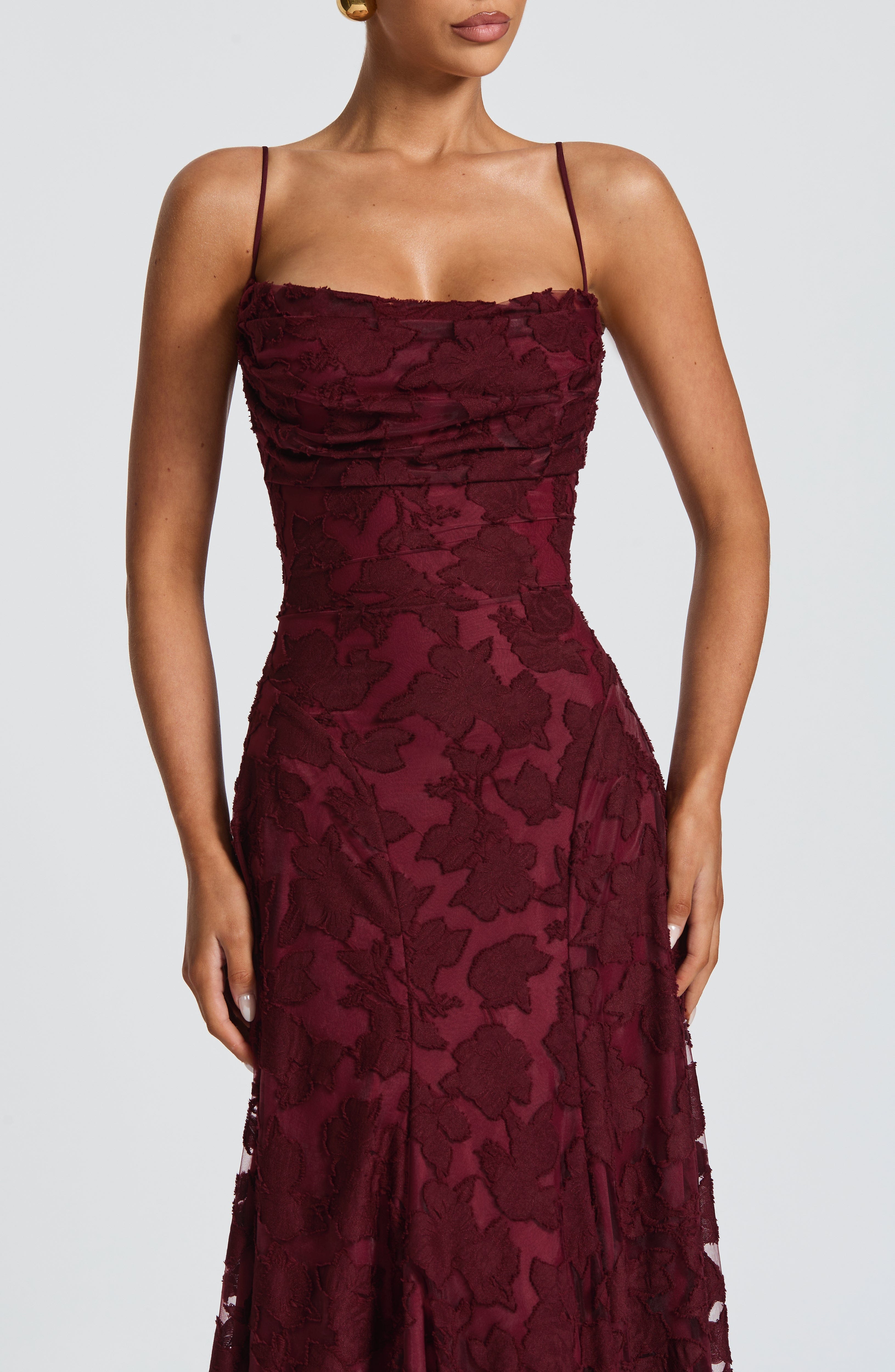 Rosalie Floral Cowl Neck Maxi Dress