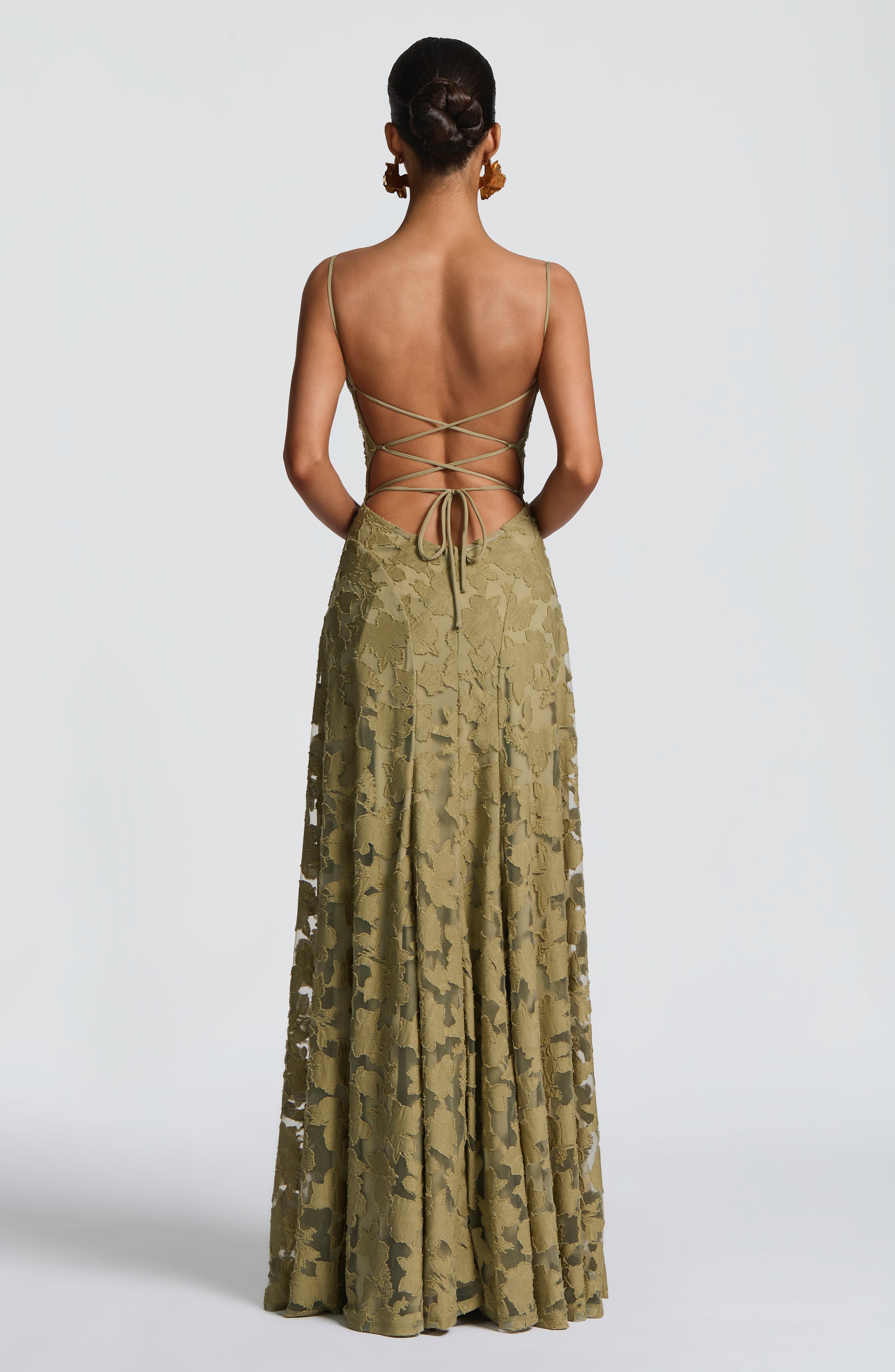 Rosalie Floral Cowl Neck Maxi Dress