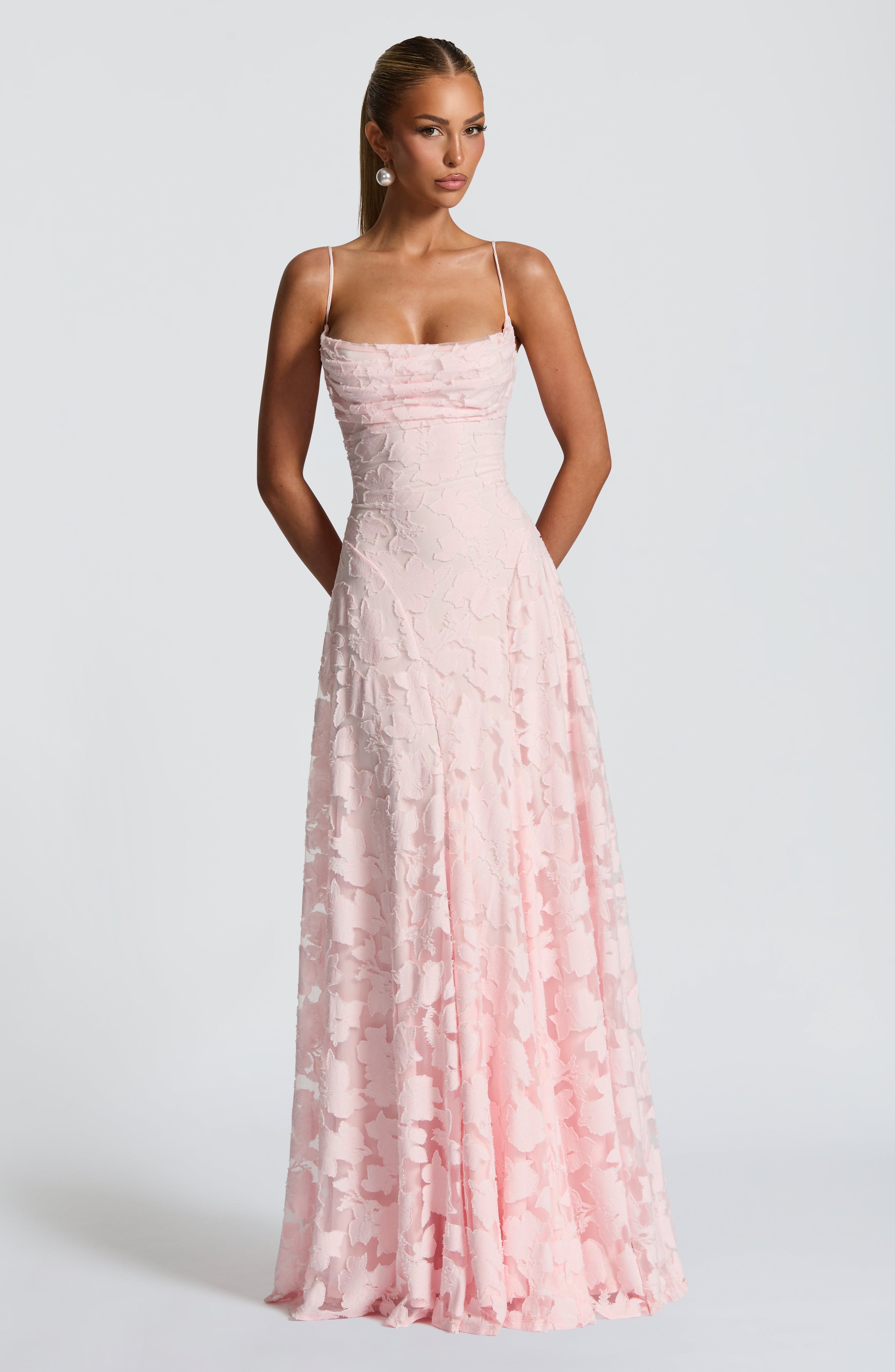 Rosalie Floral Cowl Neck Maxi Dress