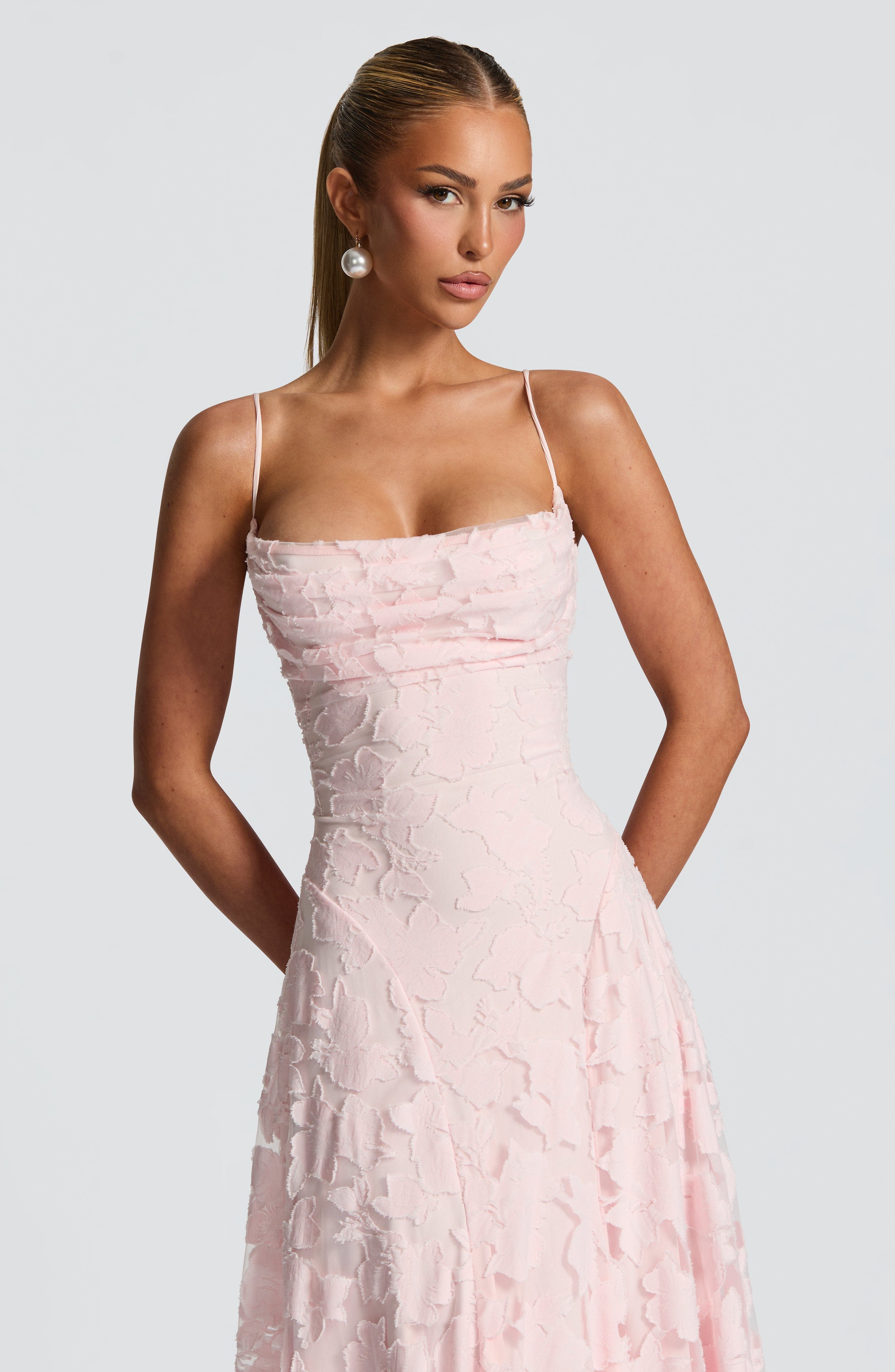 Rosalie Floral Cowl Neck Maxi Dress
