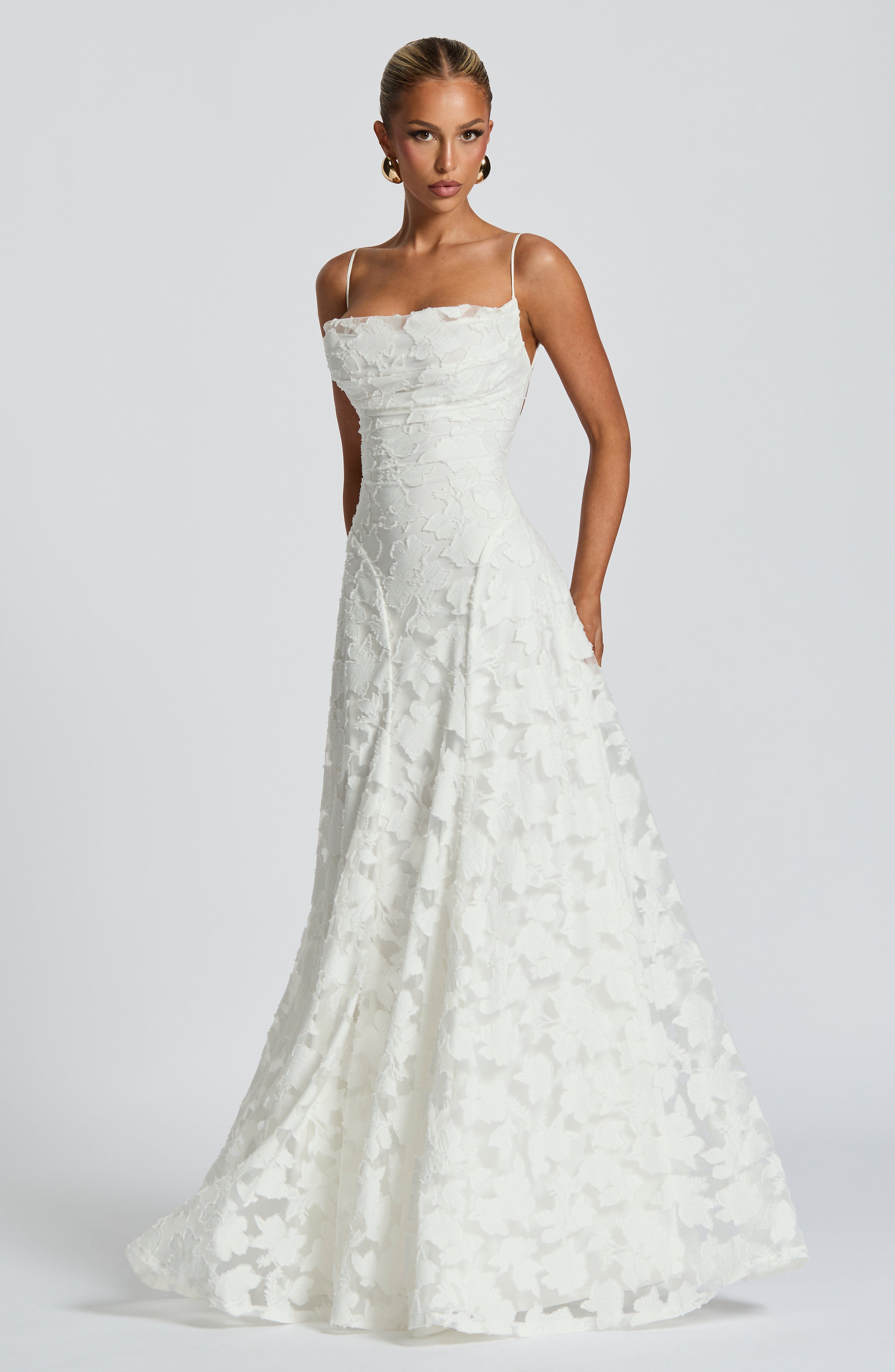 Rosalie Floral Cowl Neck Maxi Dress