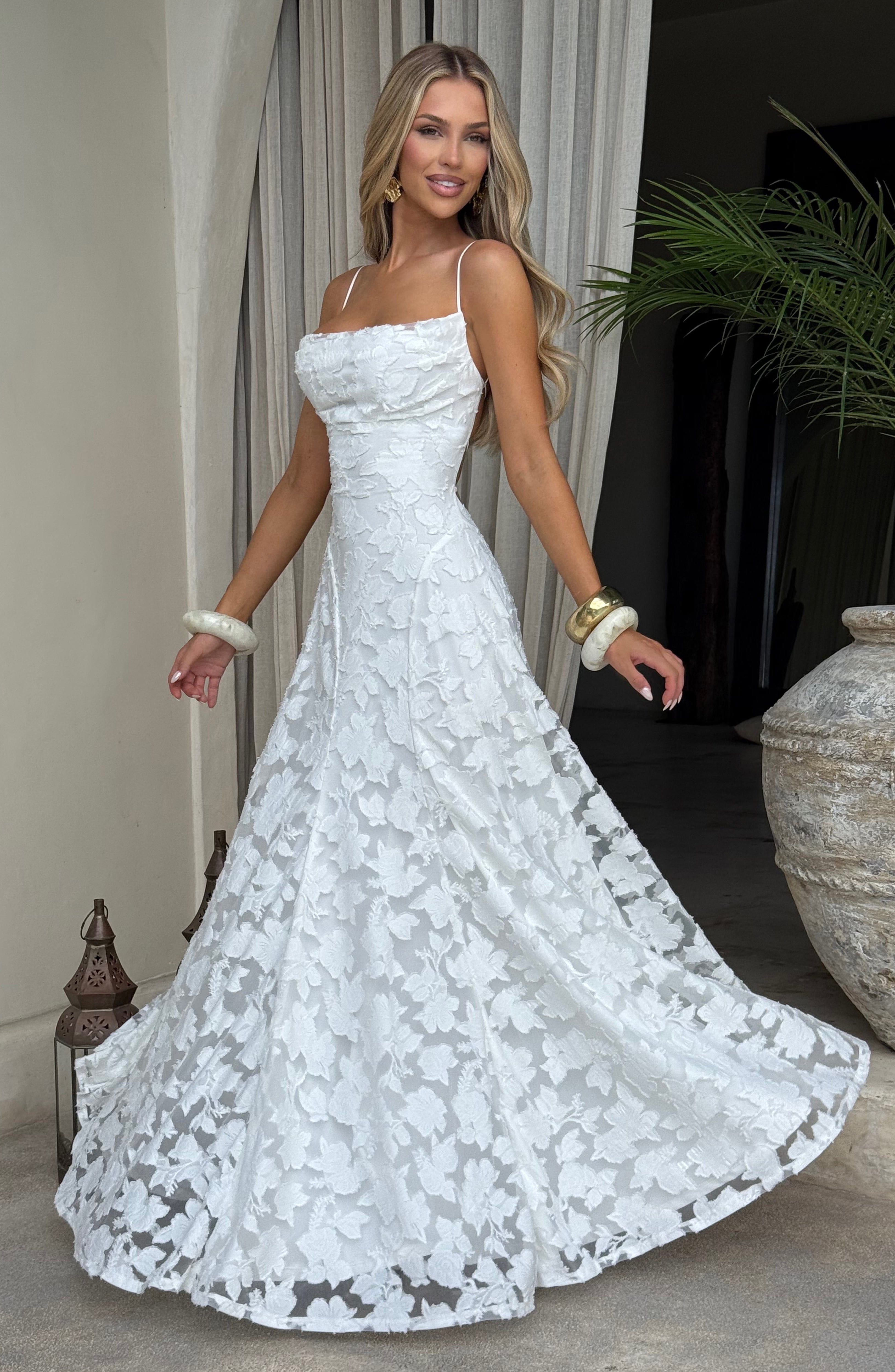 Rosalie Floral Cowl Neck Maxi Dress