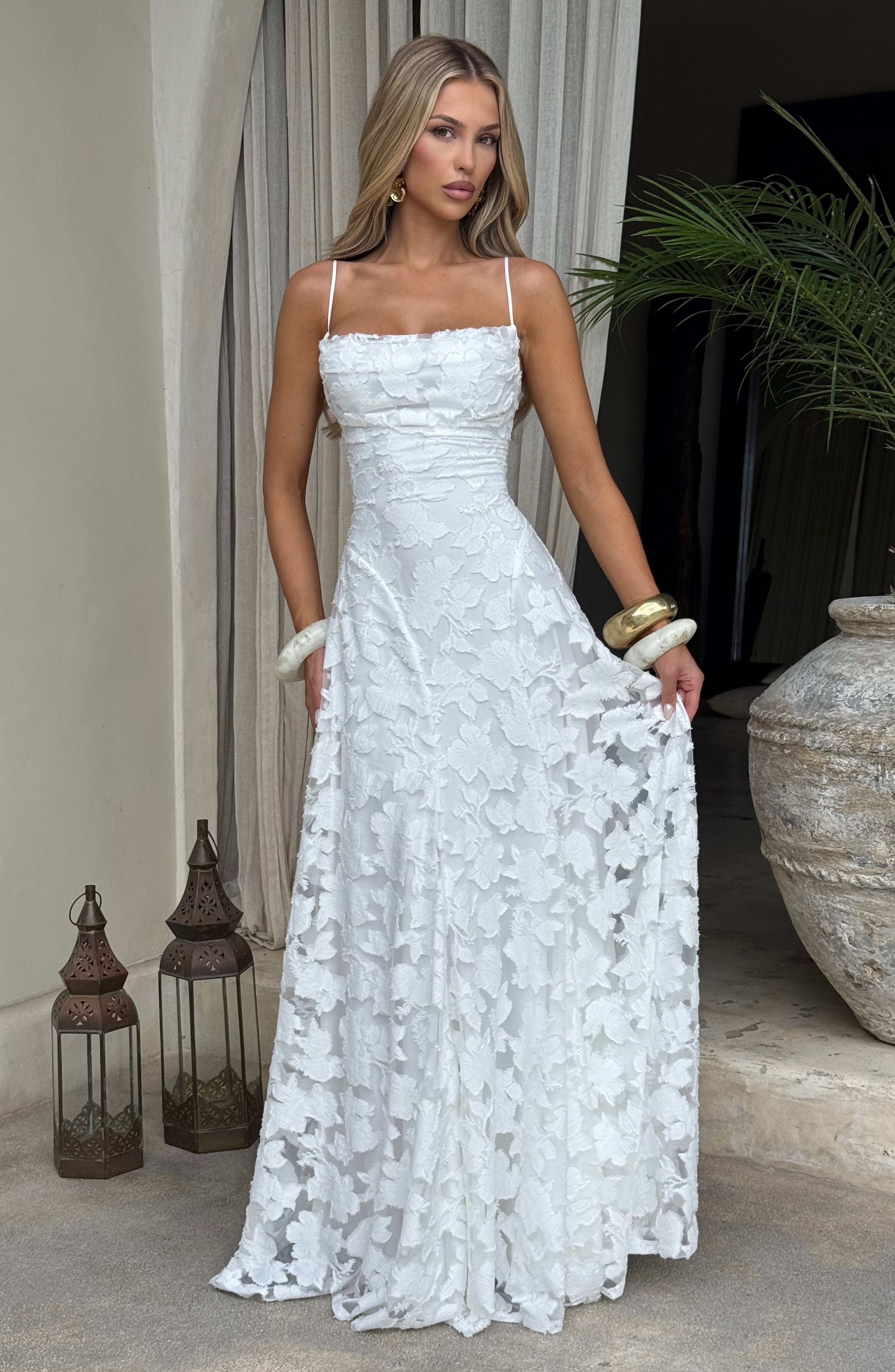 Rosalie Floral Cowl Neck Maxi Dress