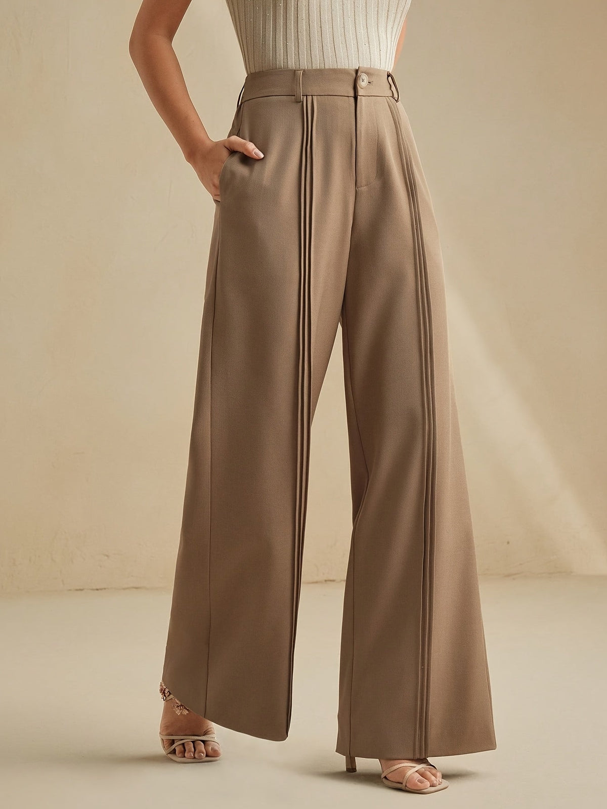 Amara High-Waisted Wide-Leg Trousers