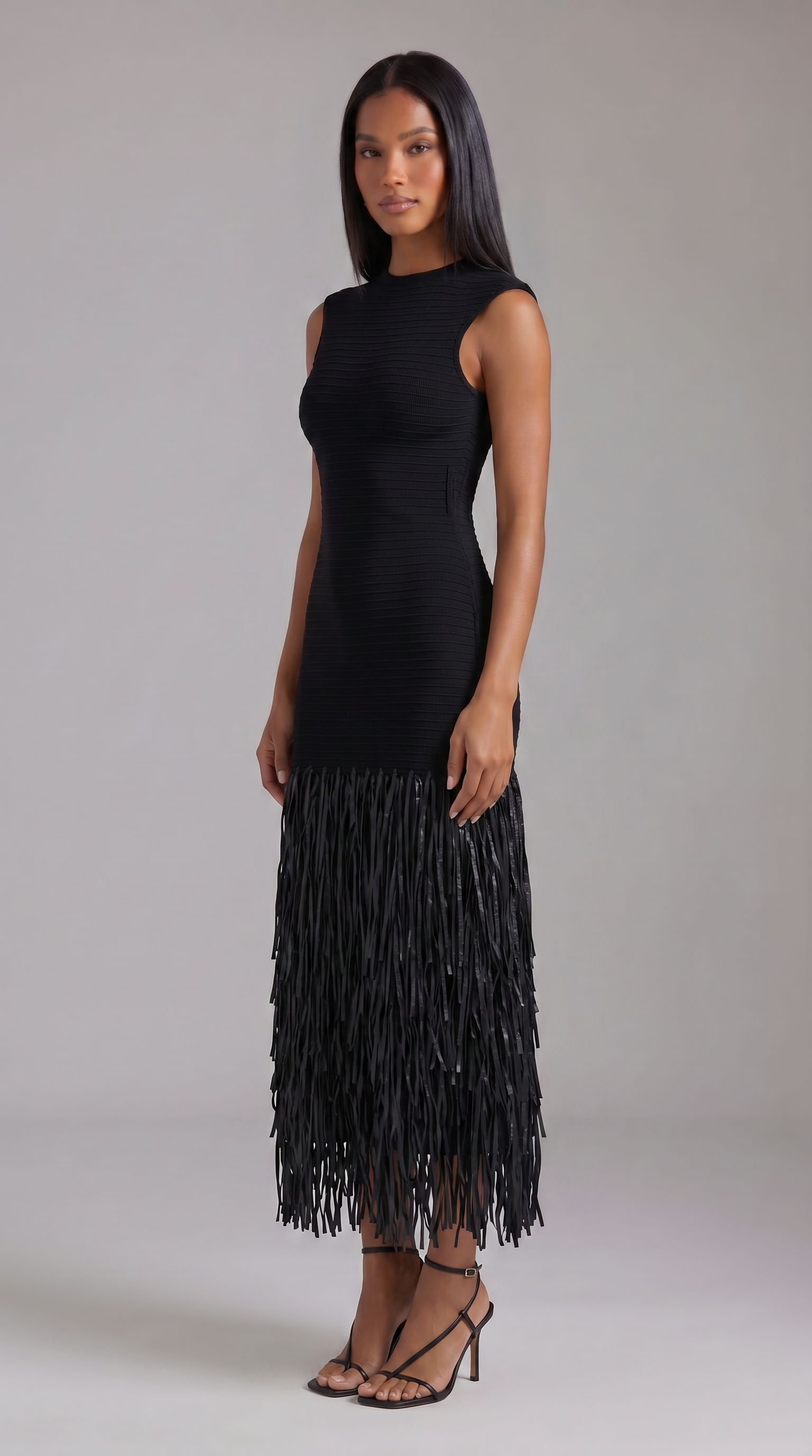 Noir Fringe Dress