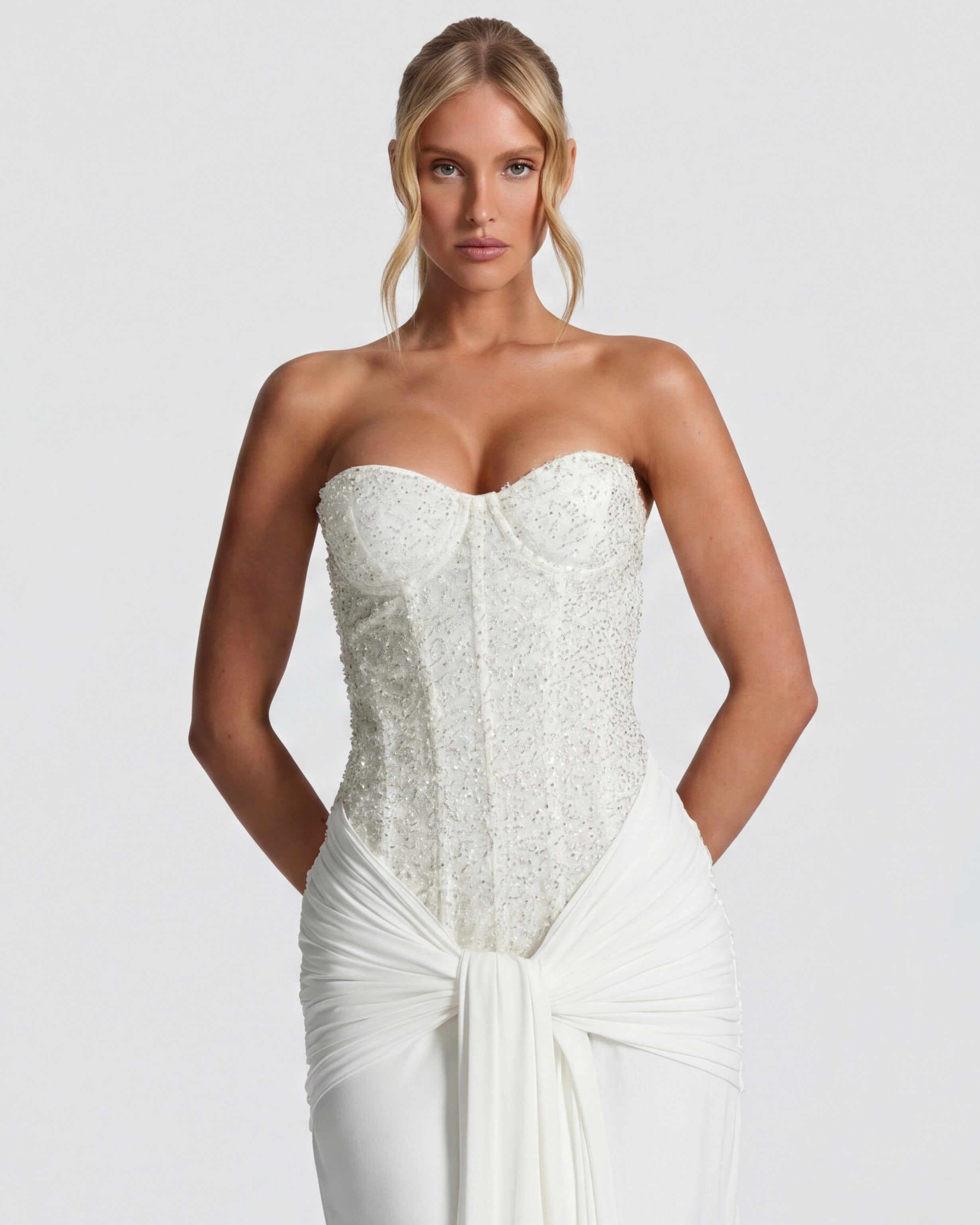 Carina Sequin Corset Maxi Dress