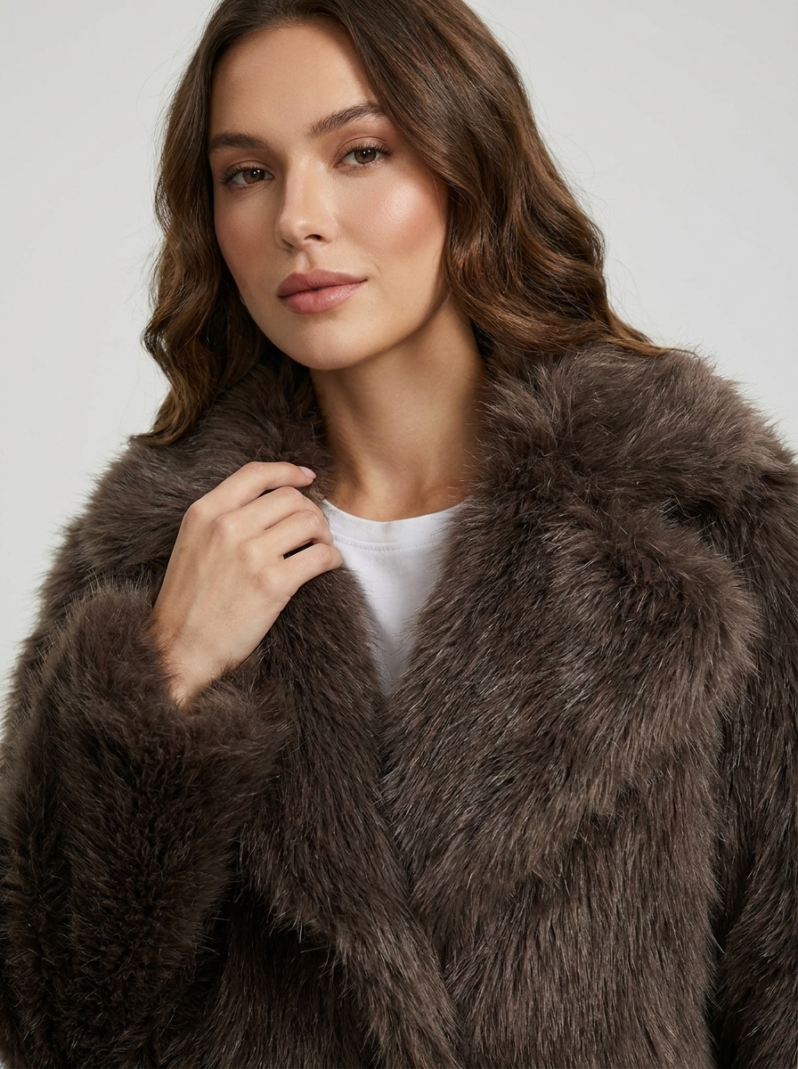 Women's Faux Fur Coat – Alessia Winter Faux Fur Jacket