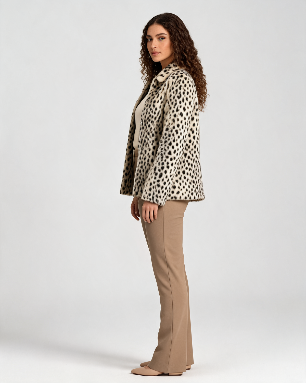 Alessia Leopard Faux Fur Jacket