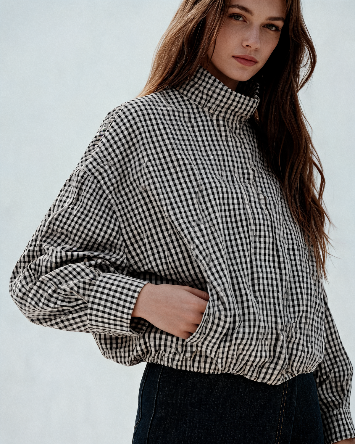Bomber Jacket – Emilia Check Bomber Jacket