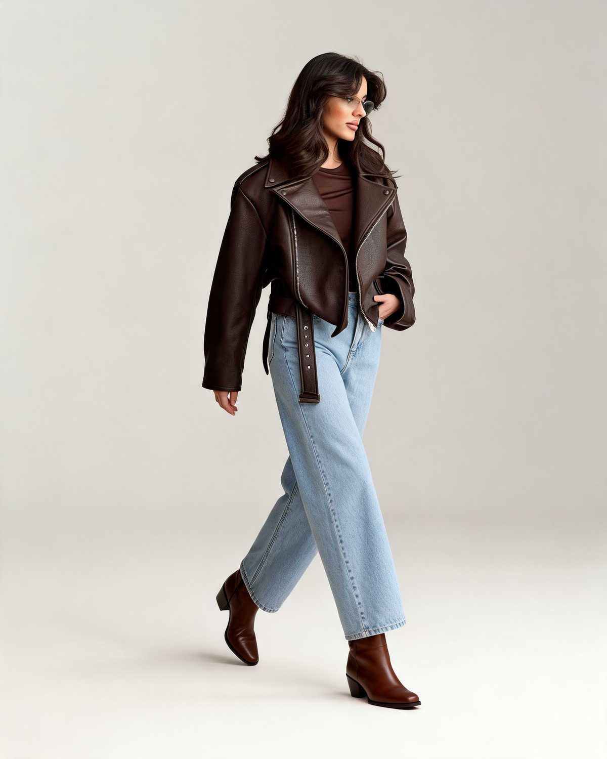 Faux Leather Jacket – Regina Cropped Moto