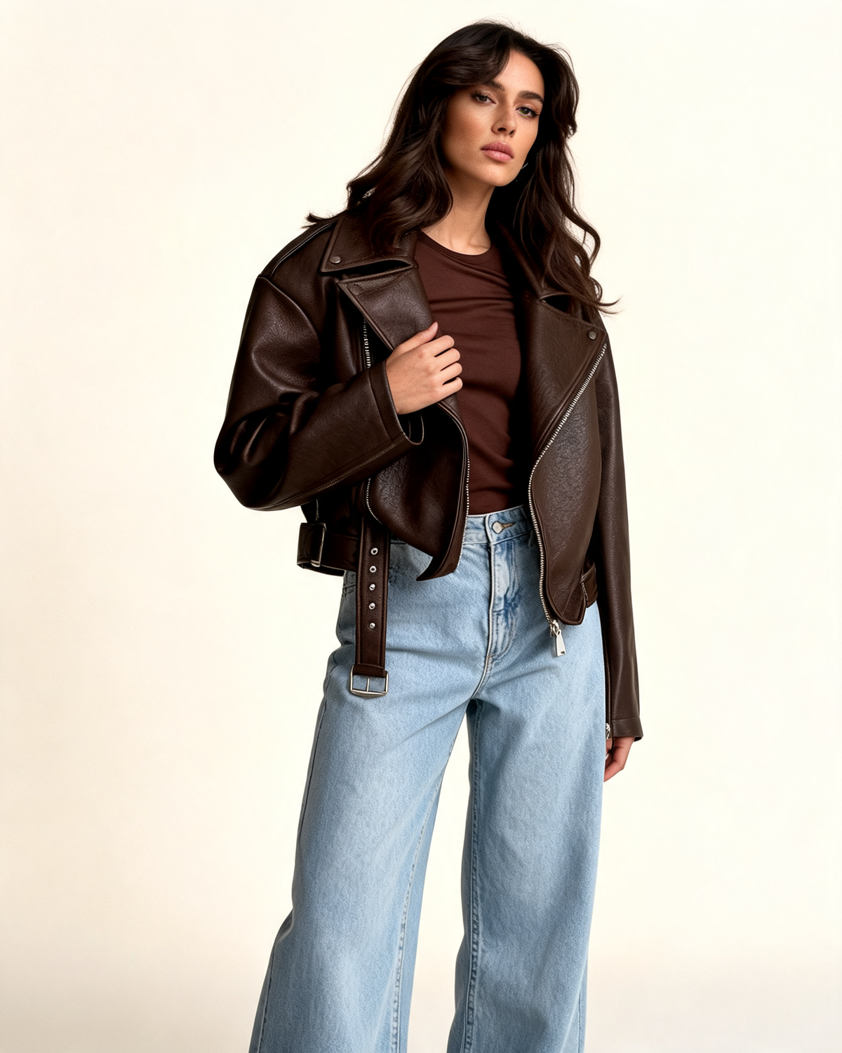 Faux Leather Jacket – Regina Cropped Moto