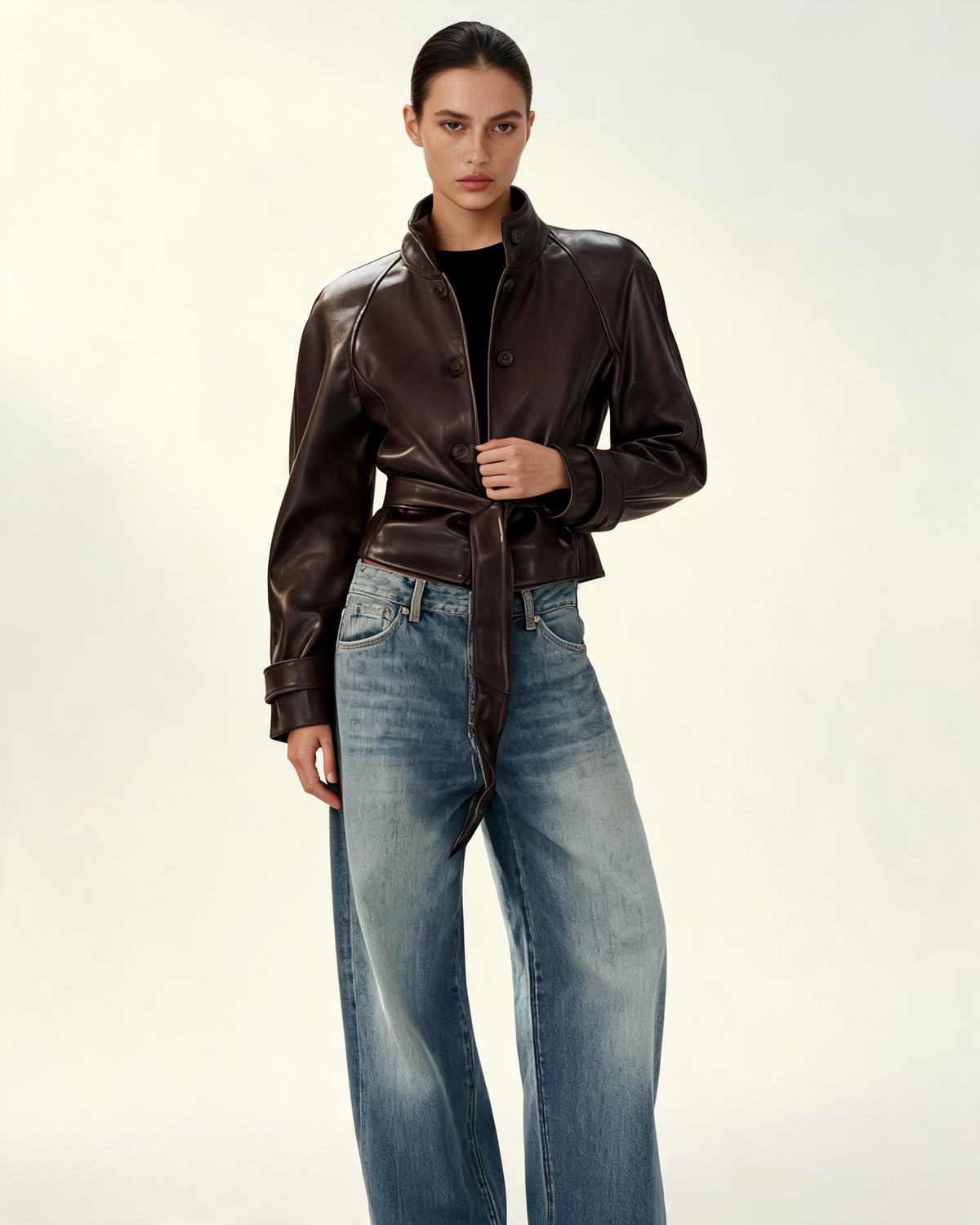Trench Coat – Saskia Leather Effect