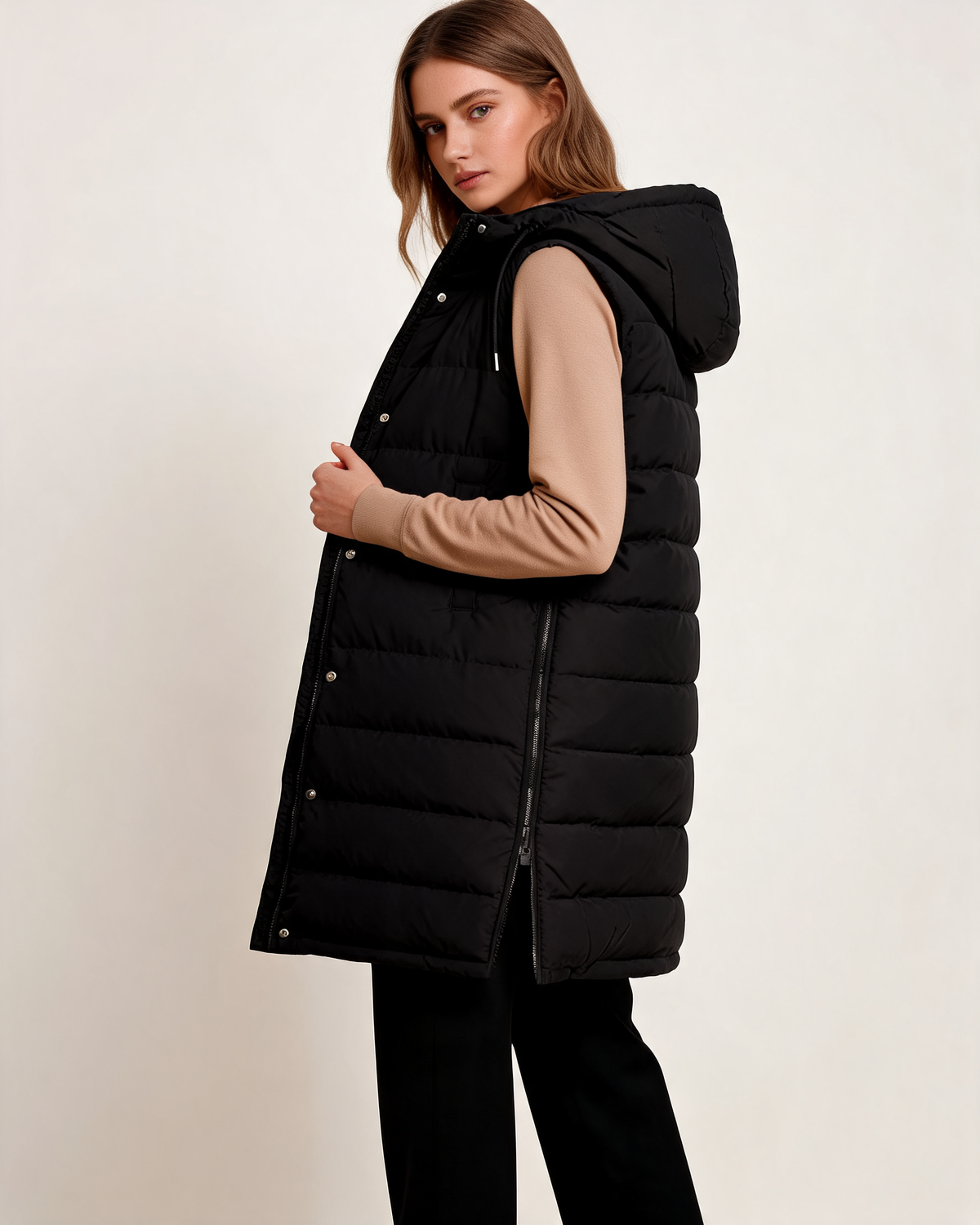 Puffer Gilet – Cosima Longline Hooded