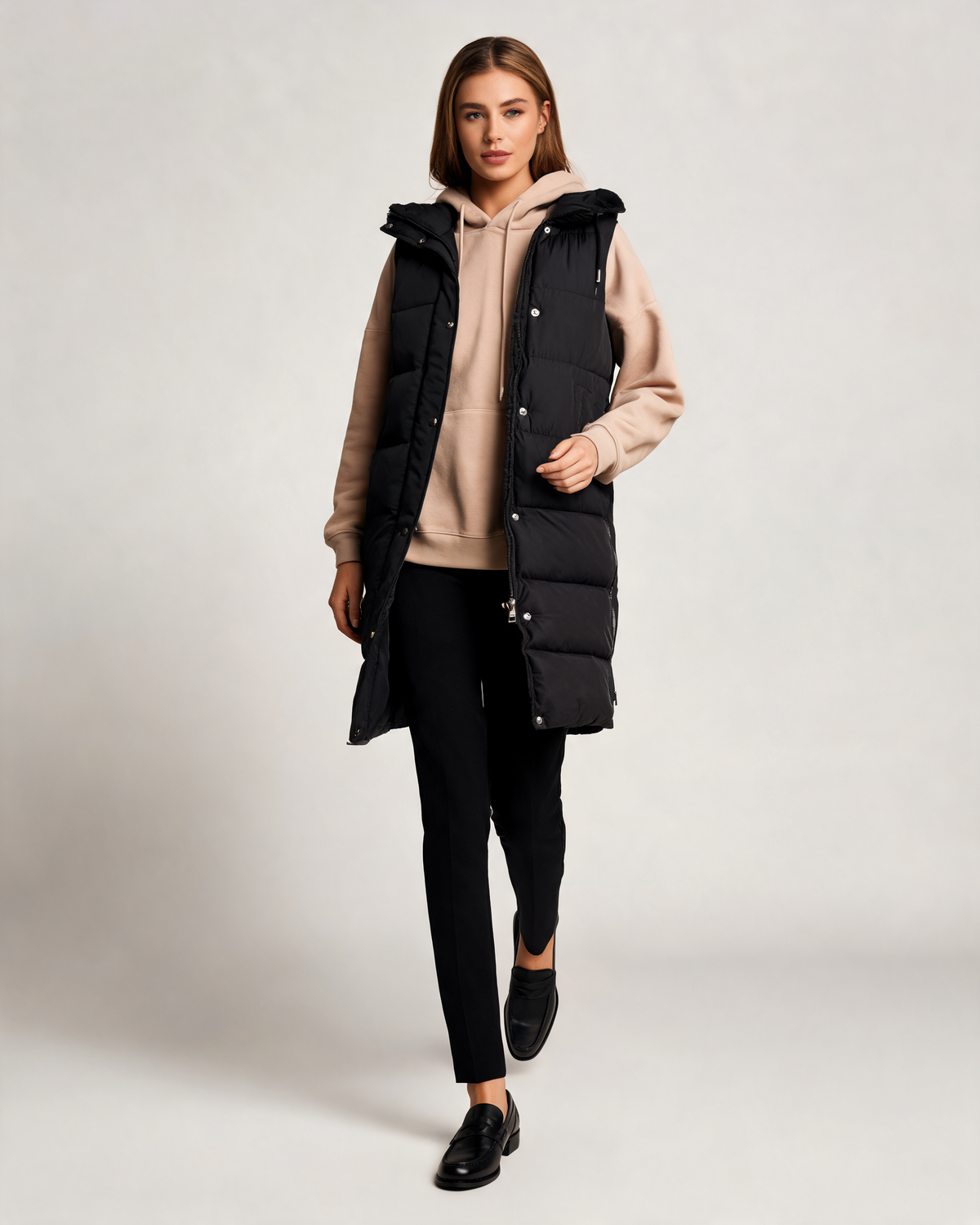 Puffer Gilet – Cosima Longline Hooded