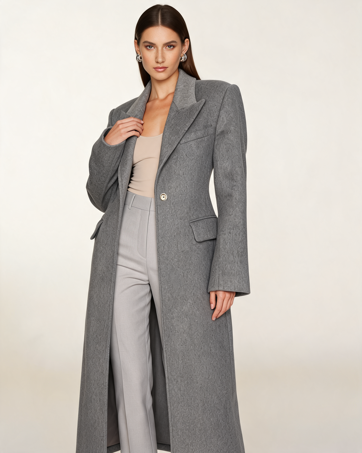 Long Coat – Mariela Button Front