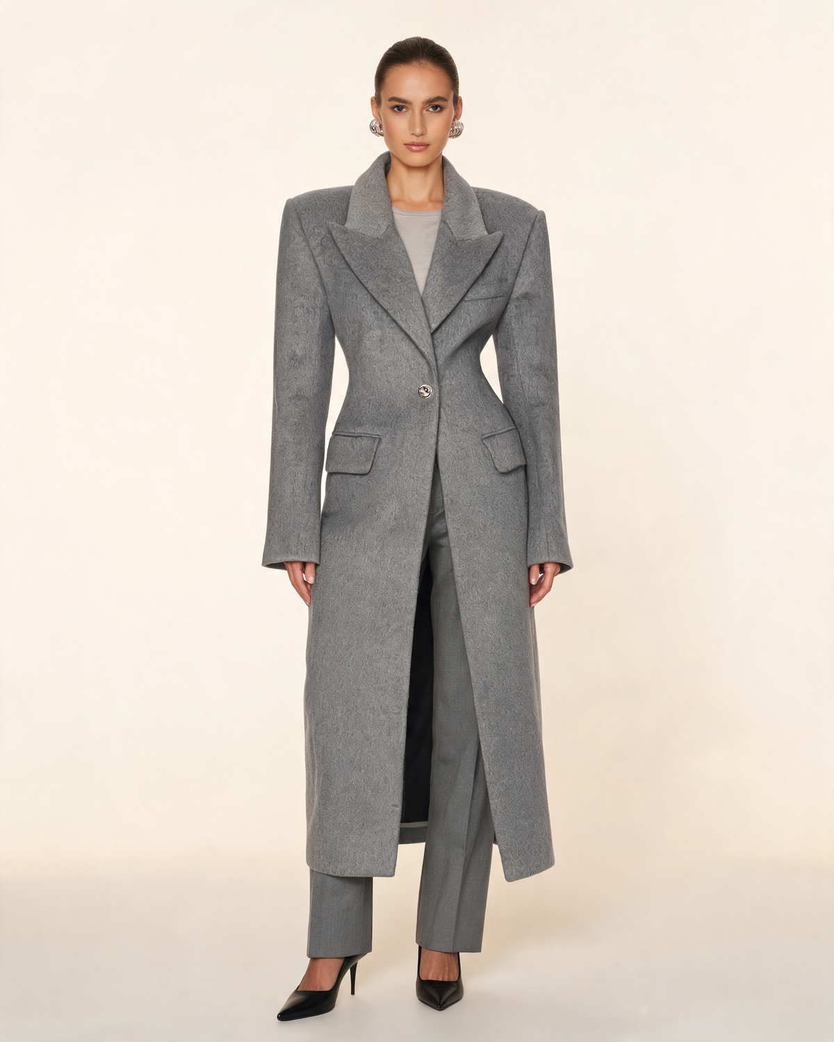 Long Coat – Mariela Button Front