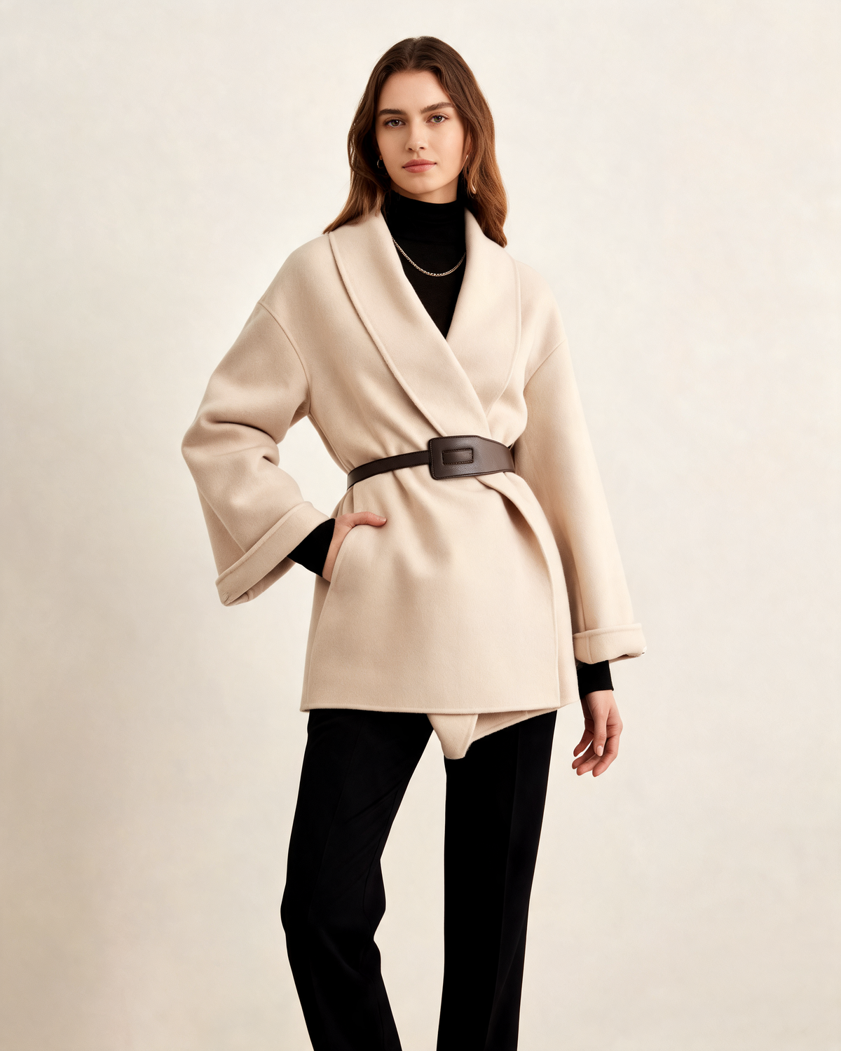Winter Coat – Althea Belted Wrap