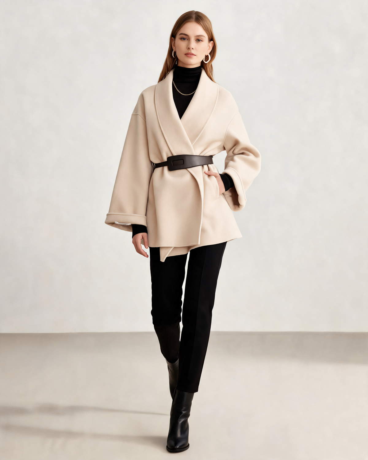Winter Coat – Althea Belted Wrap