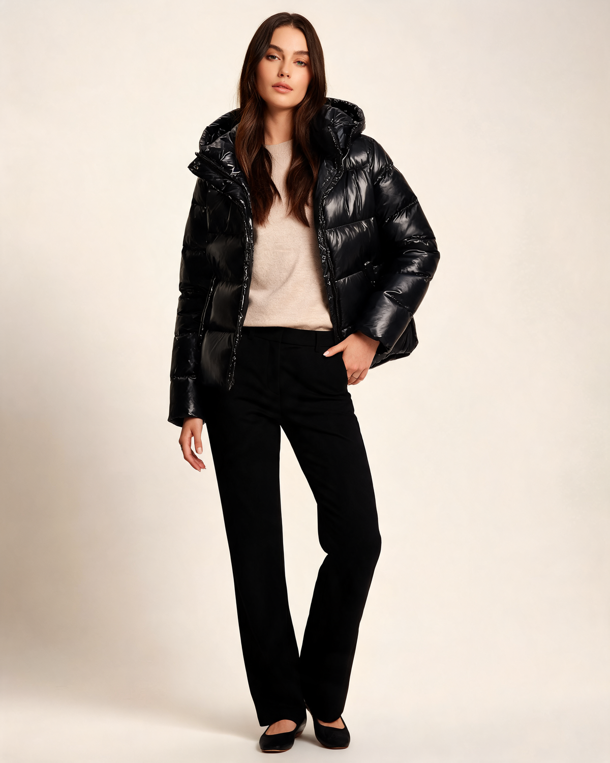 Winter Jacket – Alina Glossy Puffer