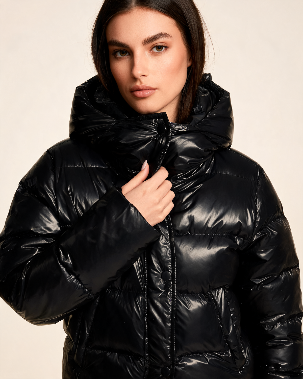 Winter Jacket – Alina Glossy Puffer