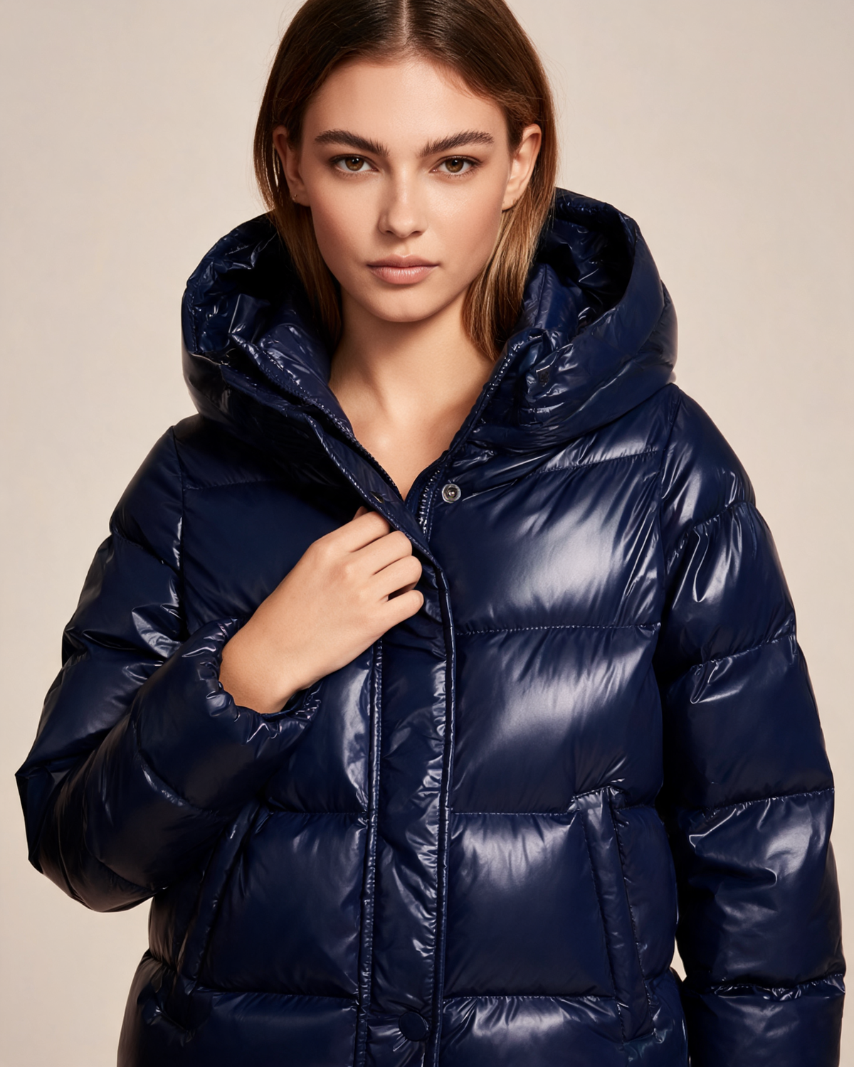 Winter Jacket – Alina Glossy Puffer