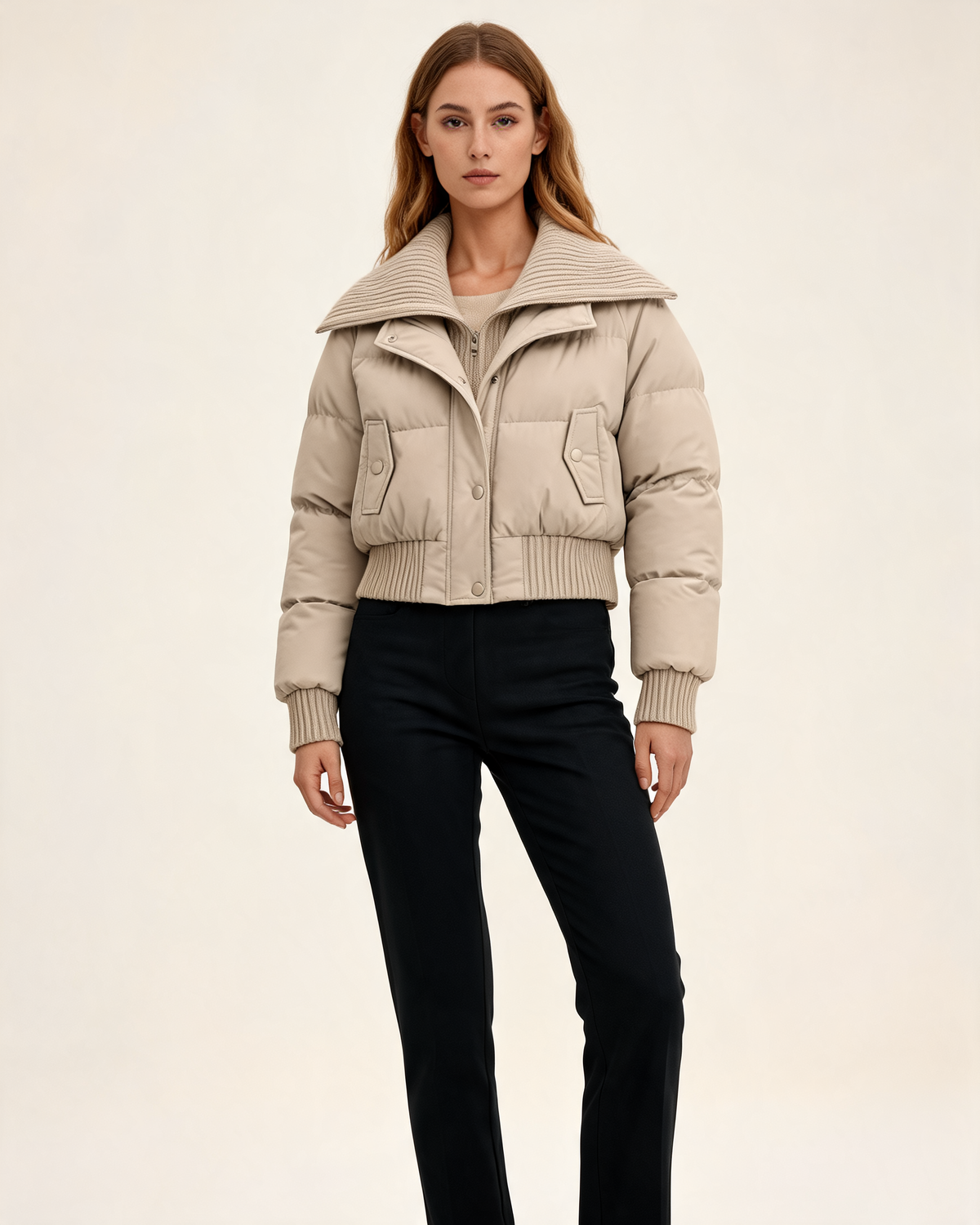 Winter Jacket – Odessa Knit Collar Puffer