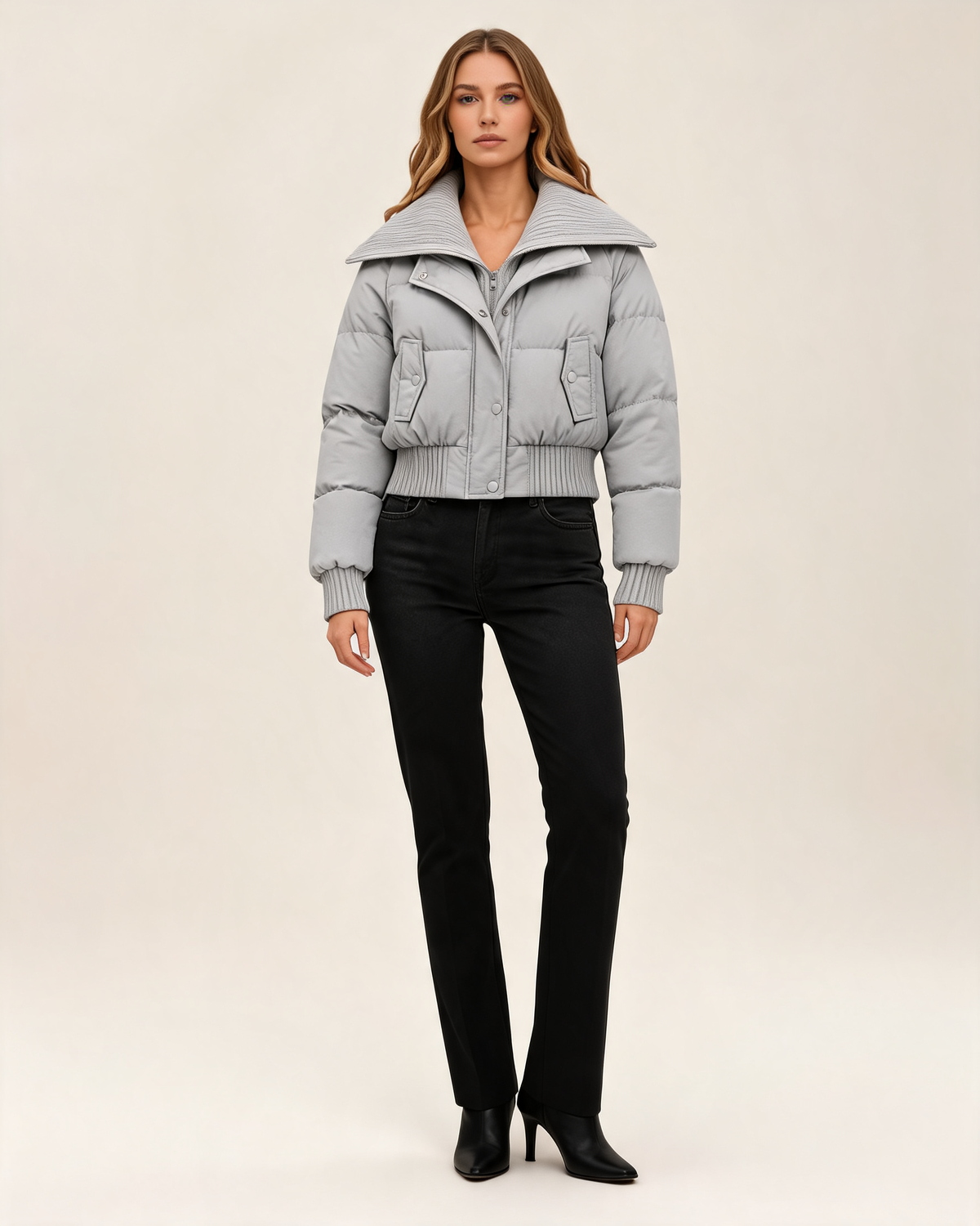 Winter Jacket – Odessa Knit Collar Puffer