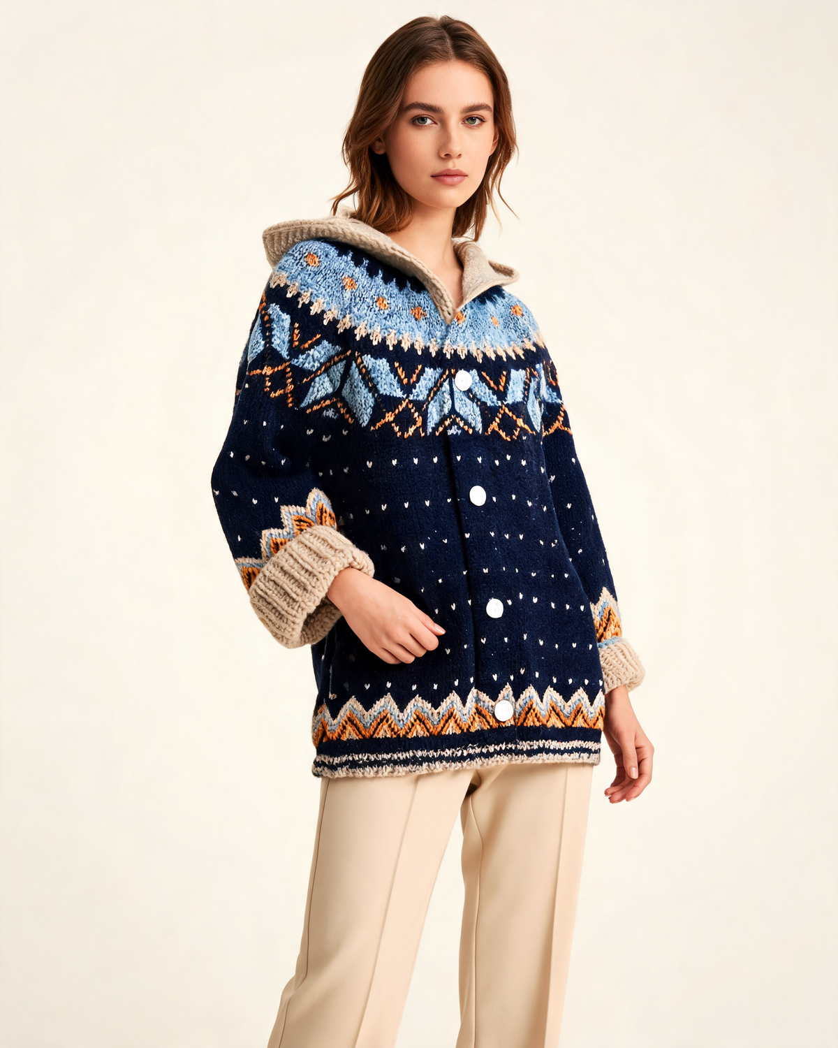 Fair Isle Jumper – Frédérique Hooded