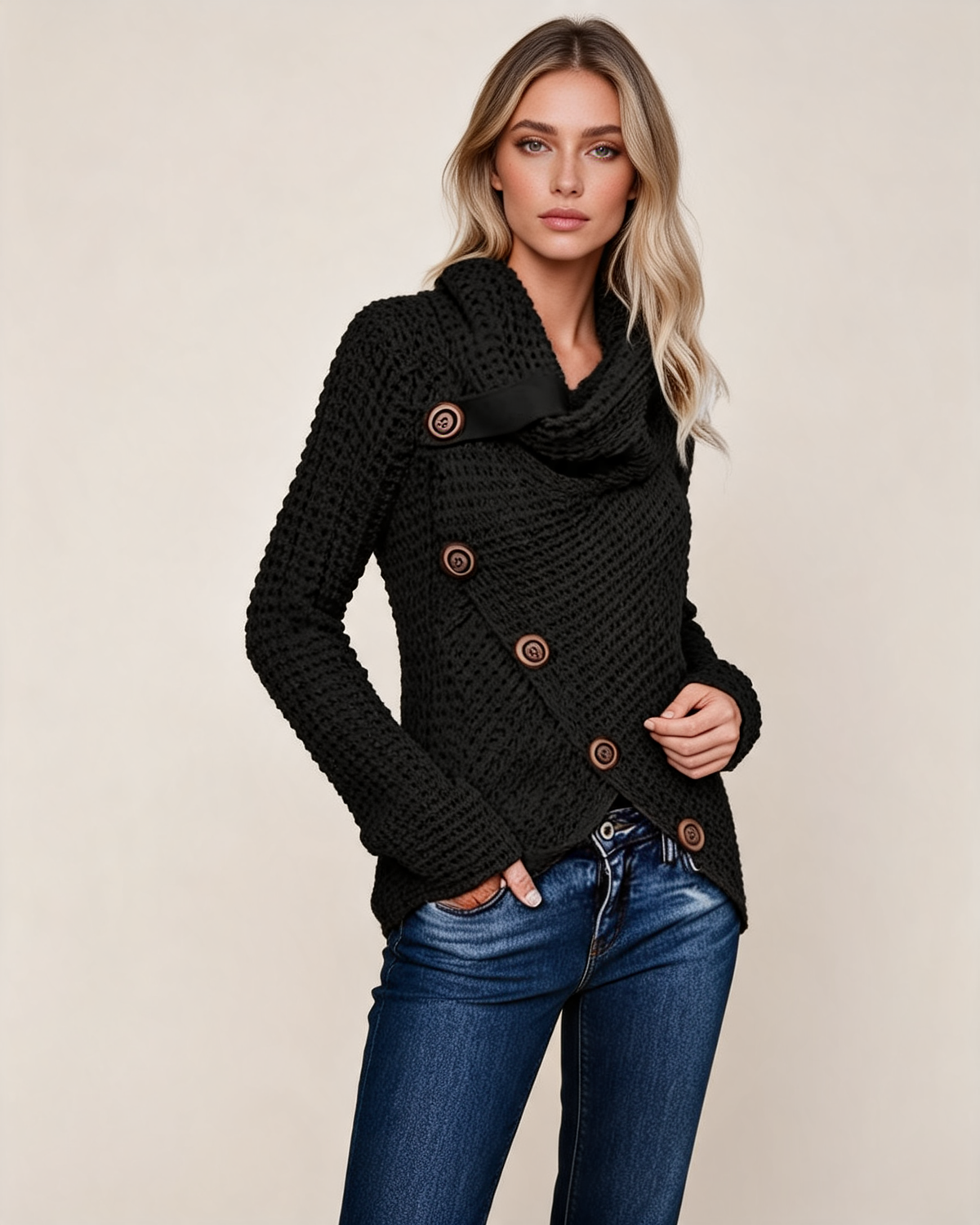 Knit Sweater – Isabeau Cowl Neck