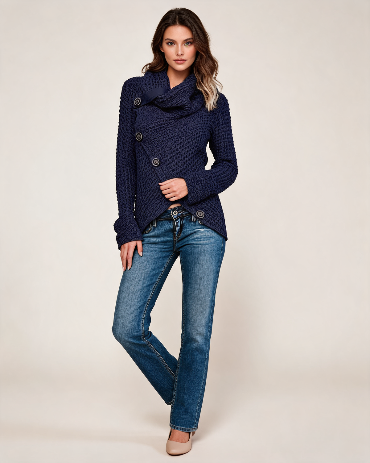 Knit Sweater – Isabeau Cowl Neck