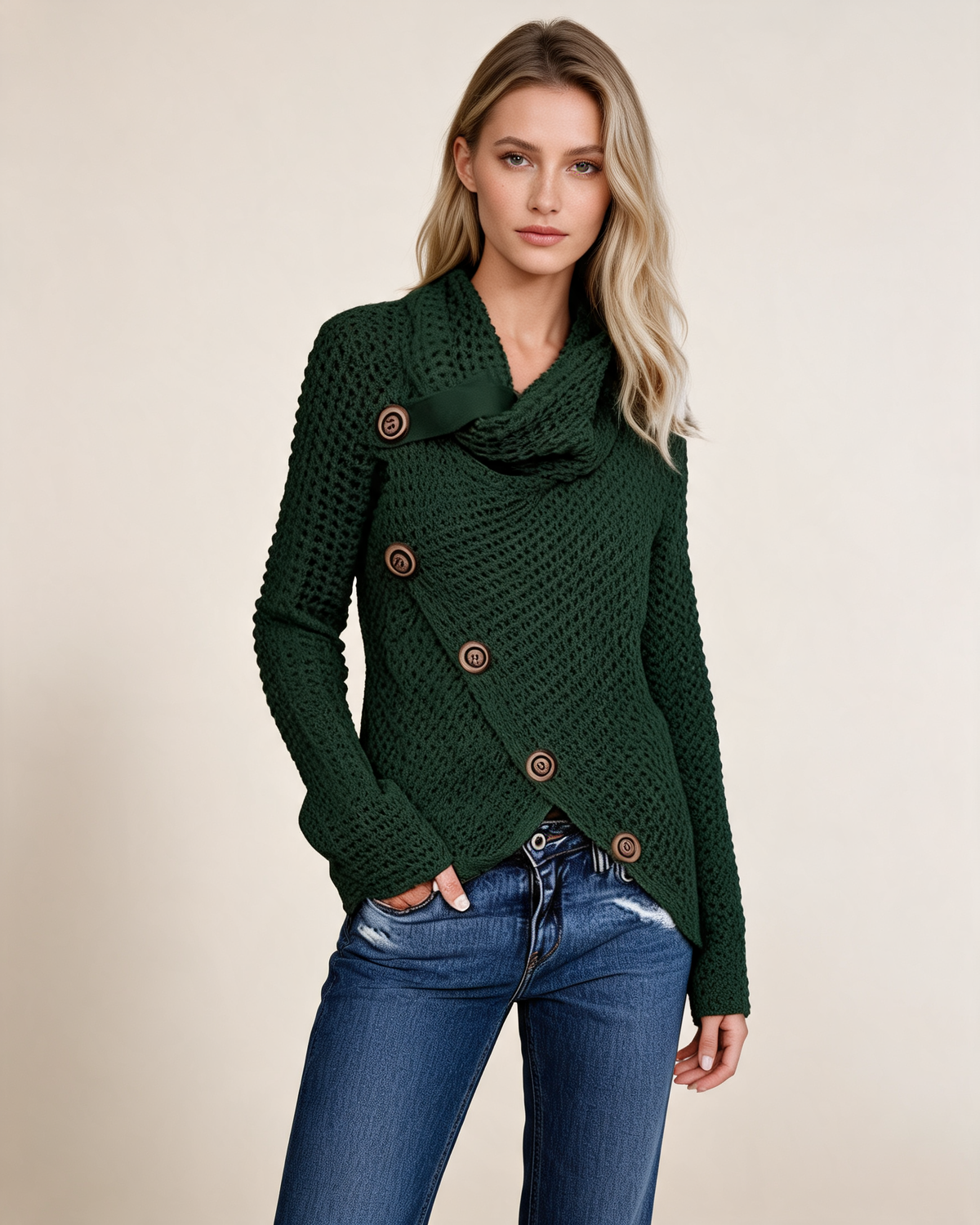 Knit Sweater – Isabeau Cowl Neck