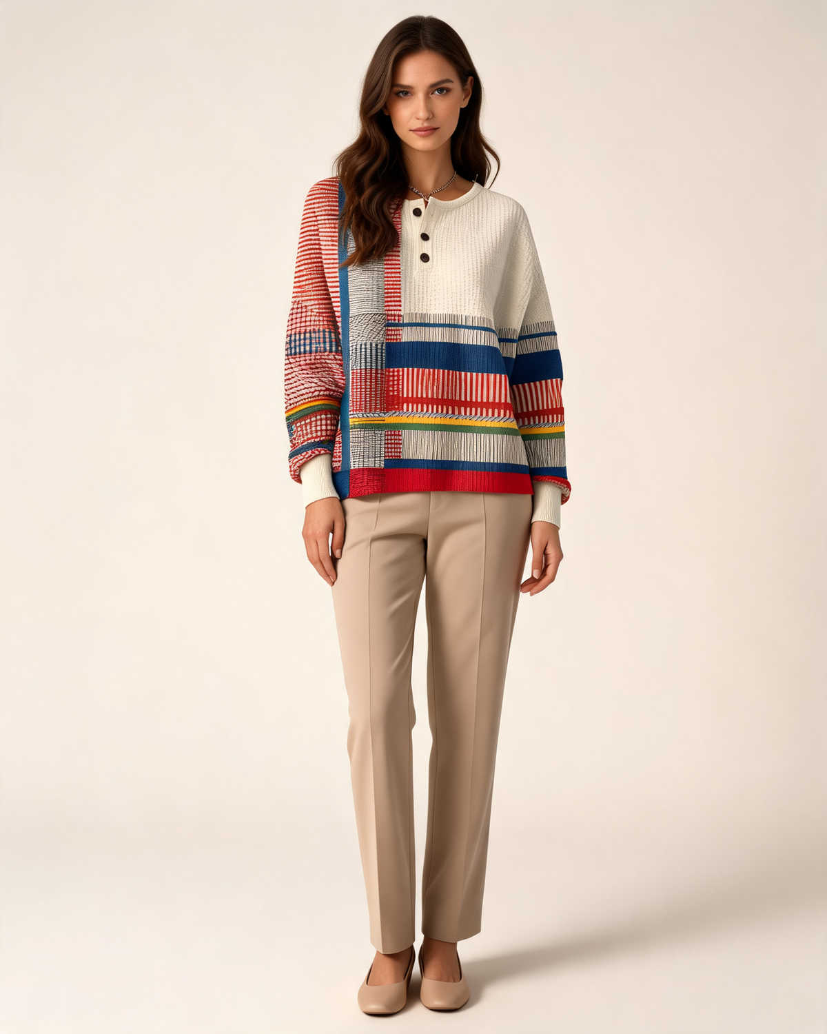Knit Sweater – Mirelle Waffle Button Front