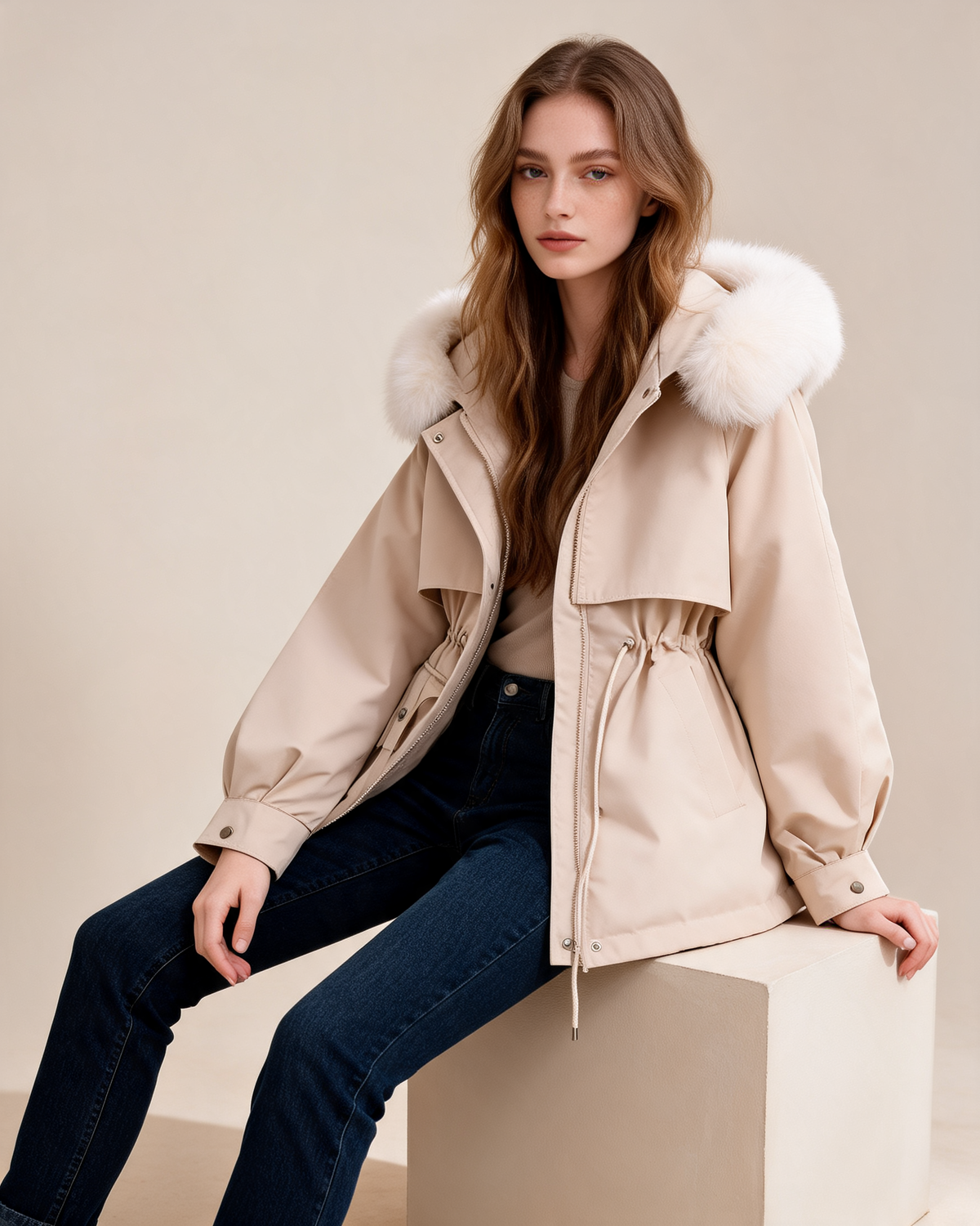 Winter Coat – Elodie Faux Fur Hooded Parka