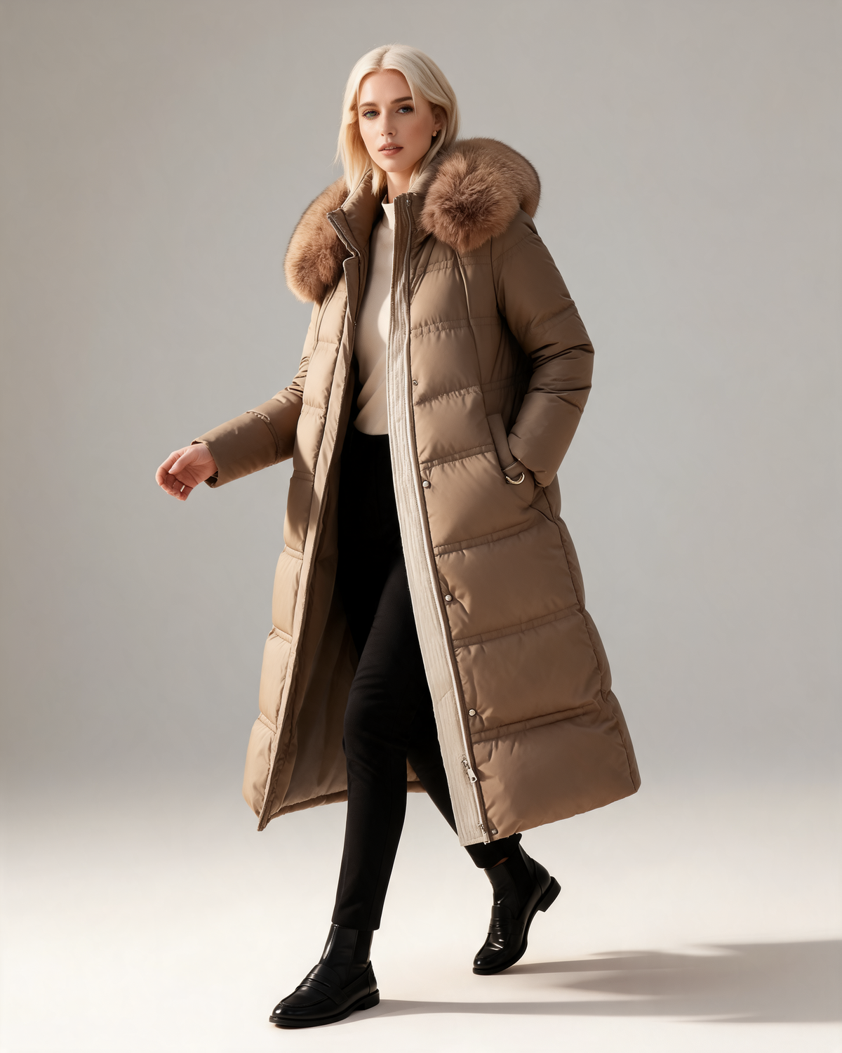 Winter Parka – Sabina Fur-Trimmed Hood