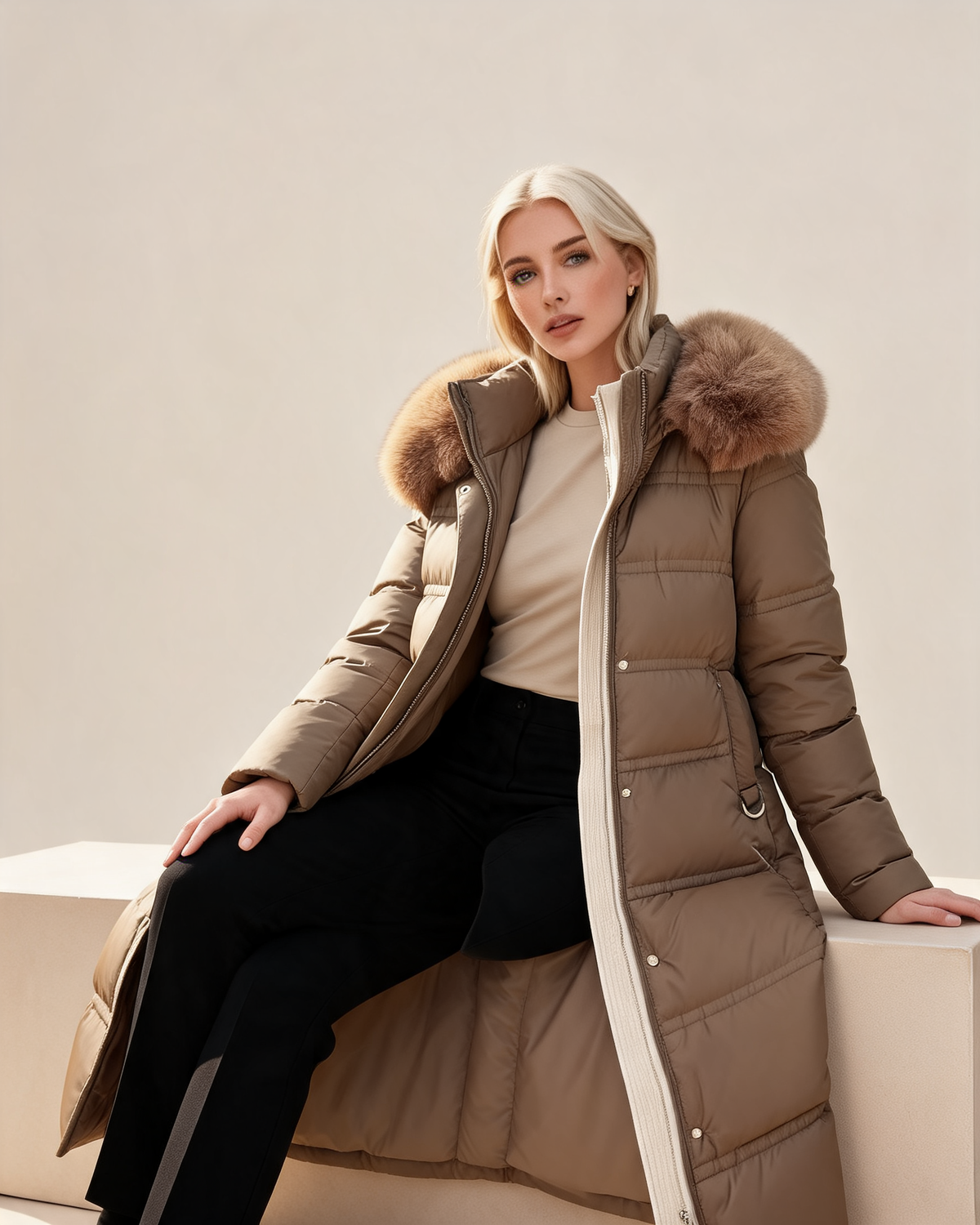 Winter Parka – Sabina Fur-Trimmed Hood