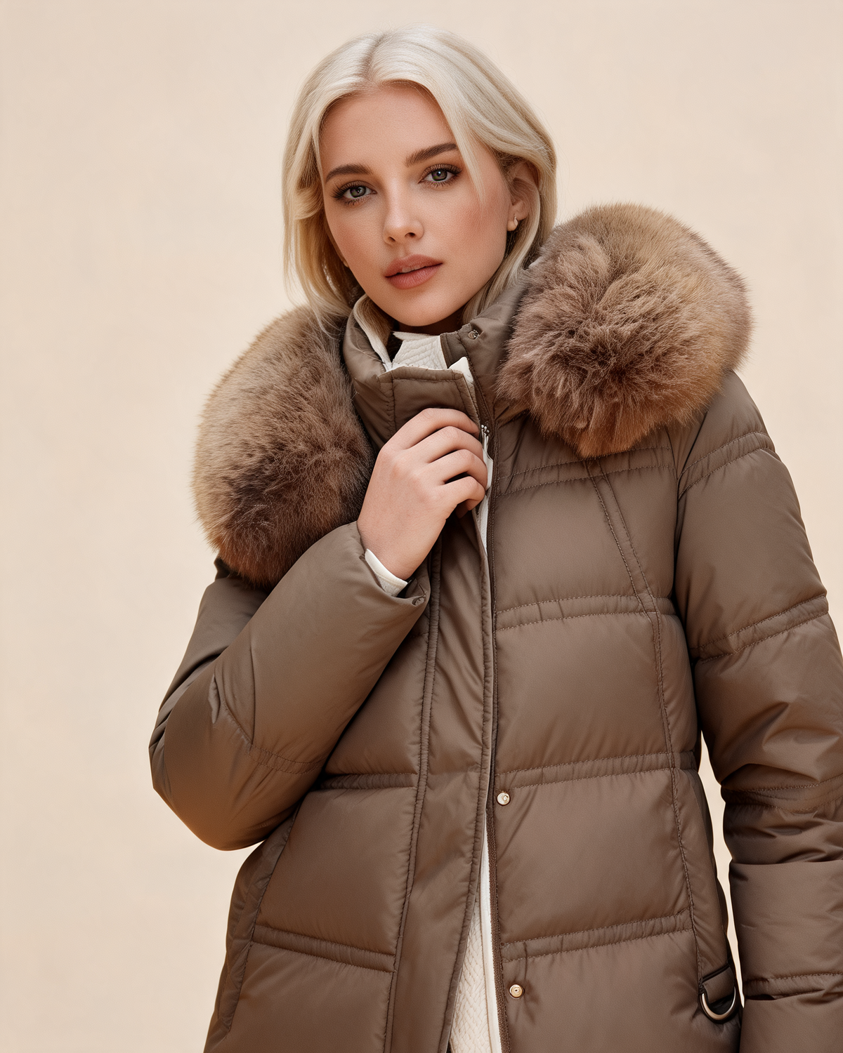 Winter Parka – Sabina Fur-Trimmed Hood