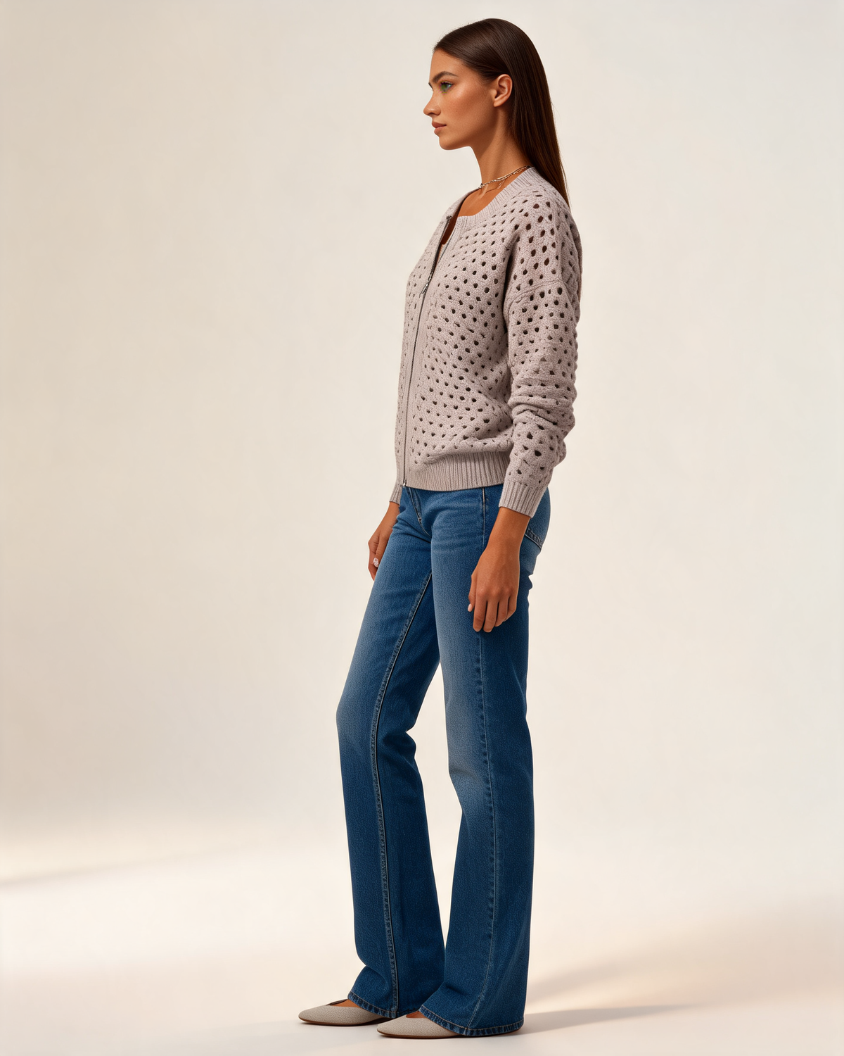 Cardigan – Vianne Zip Front Knit