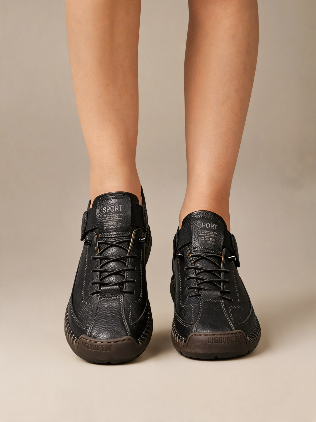 Black women's trainers close-up