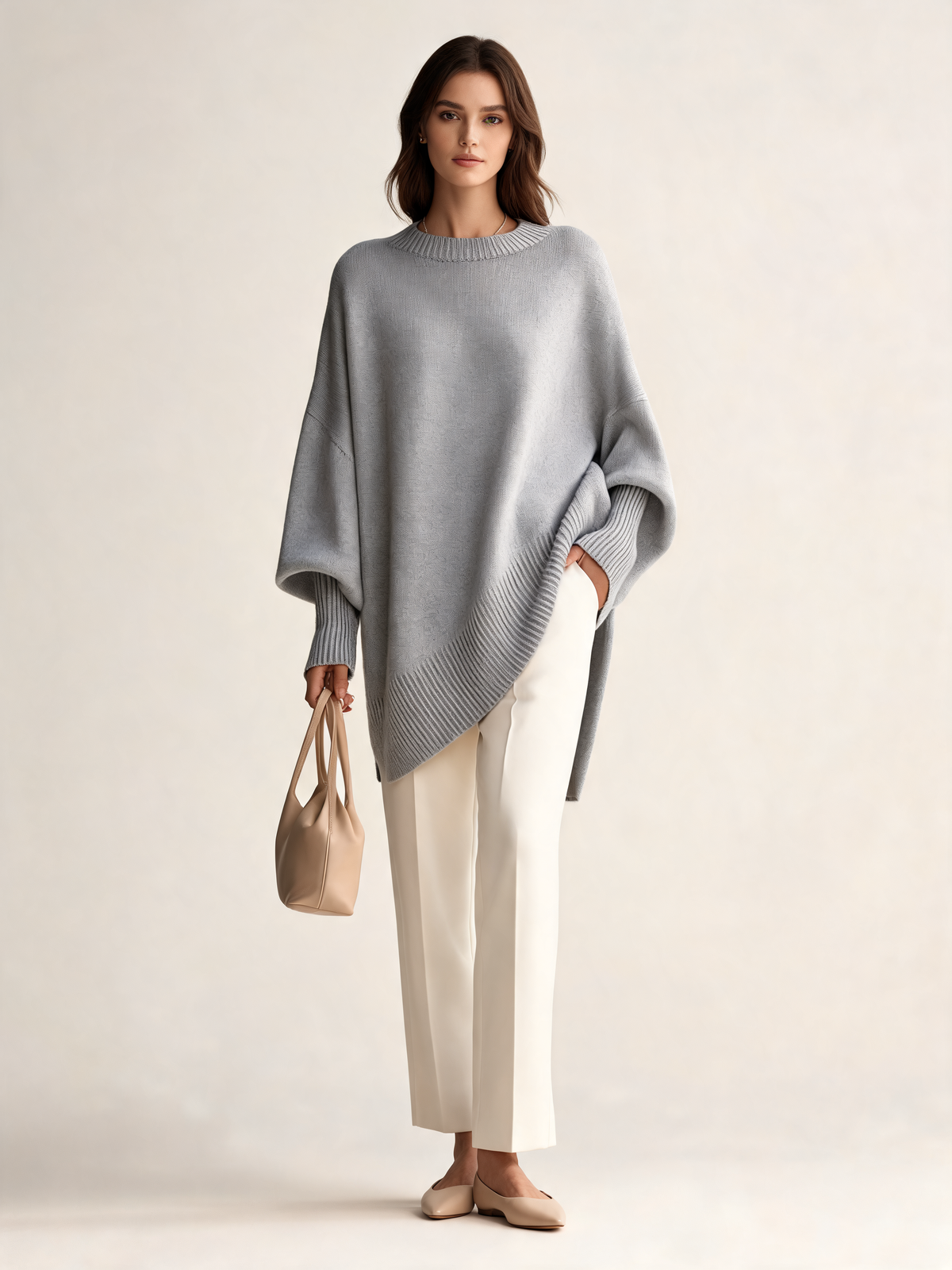 Grey women's jumper front view